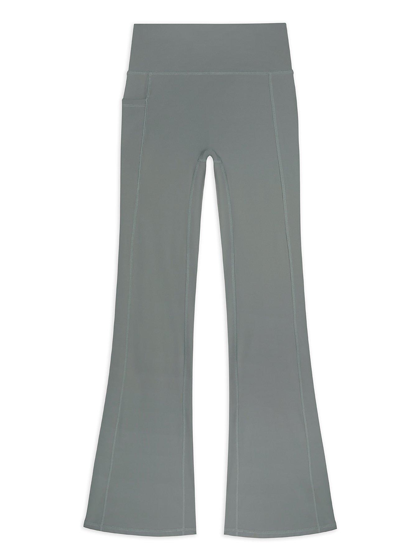 undefined Flared Leggings - Plain Dark Grey