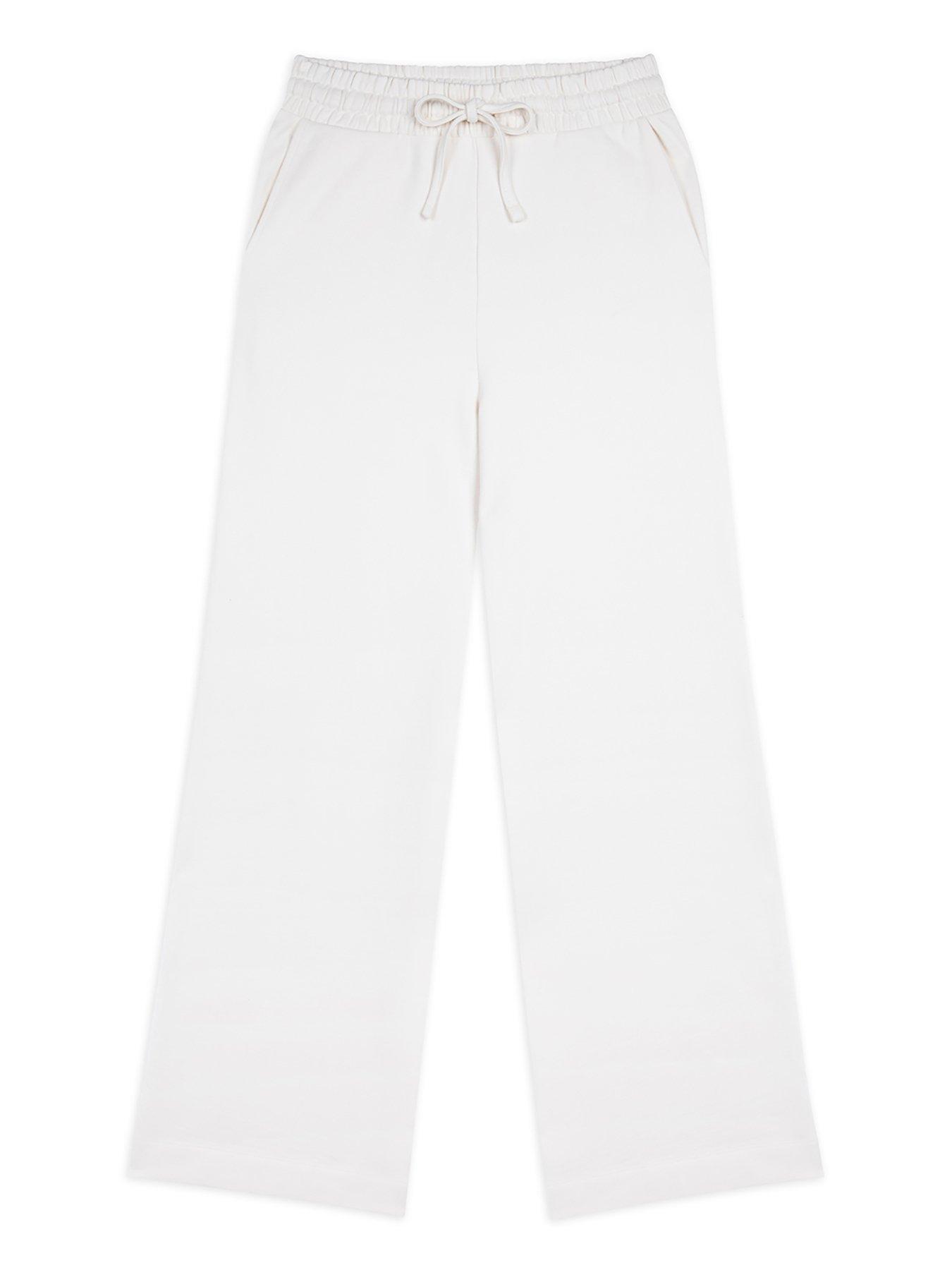 undefined Straight Leg Joggers - Off White