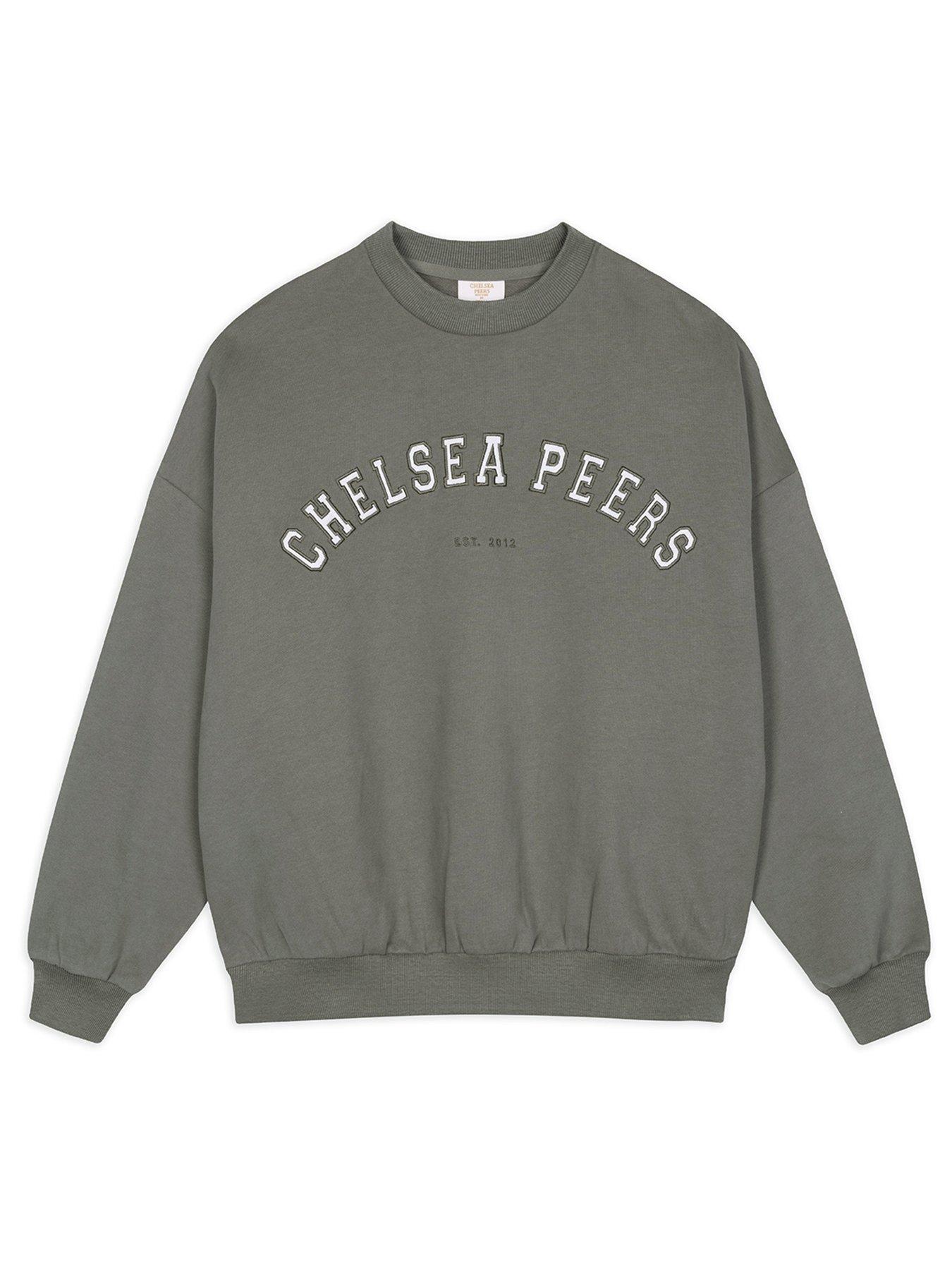 undefined Branded Crew Neck Sweatshirt - Khaki