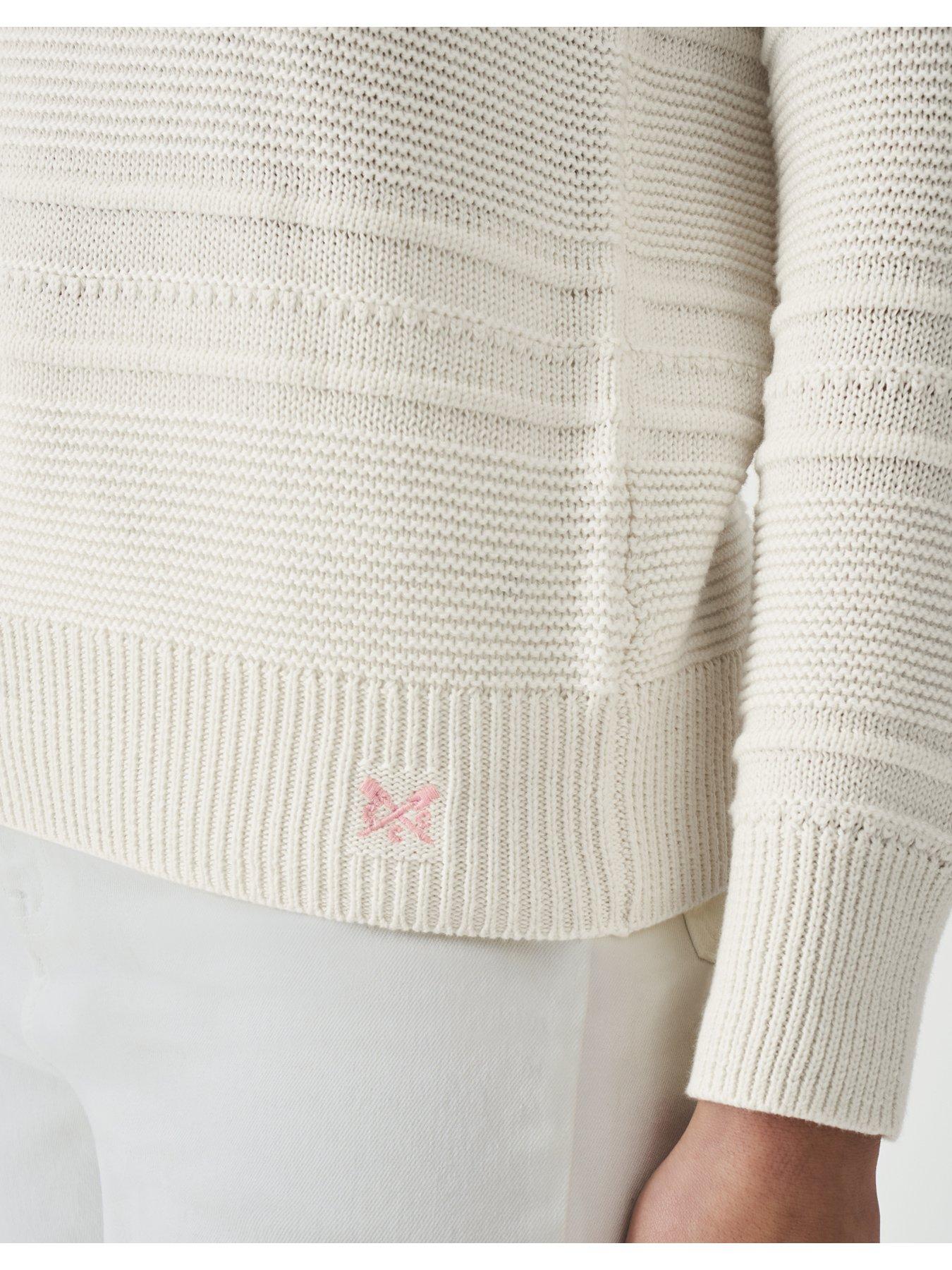  image of crew-clothing-tali-collared-jumper-white