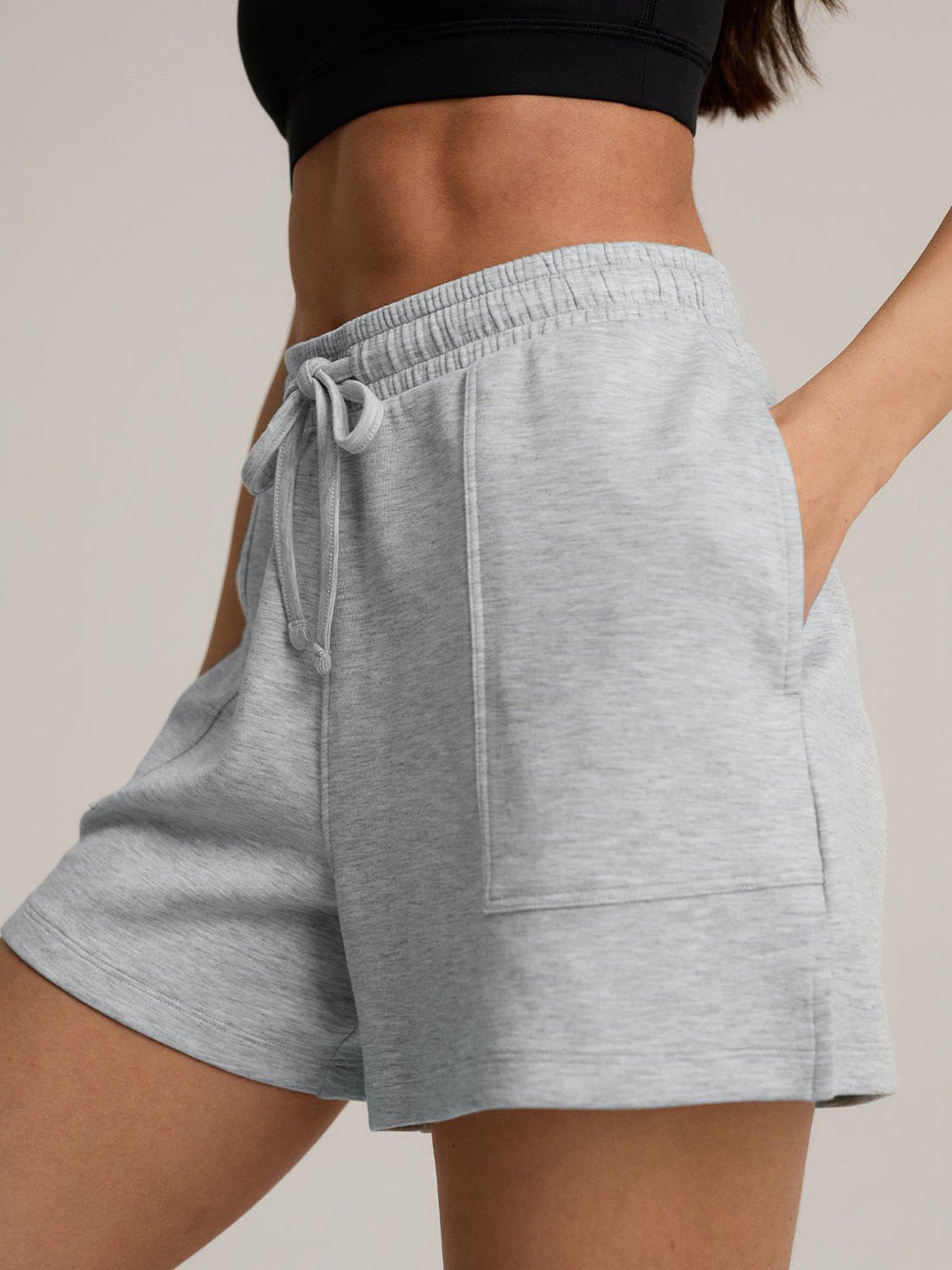  image of chelsea-peers-luxecomfort-scuba-shorts--grey-marl
