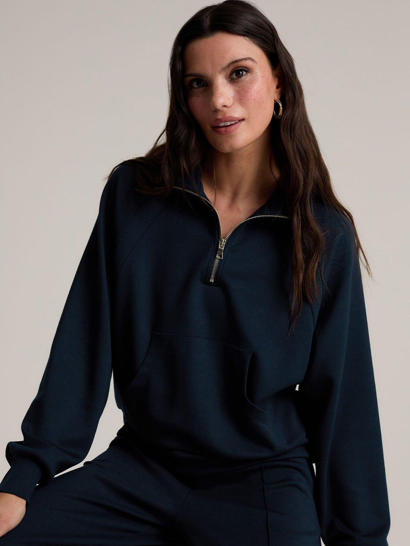 chelsea-peers-luxecomfort-scuba-half-zip-sweatshirt-navy