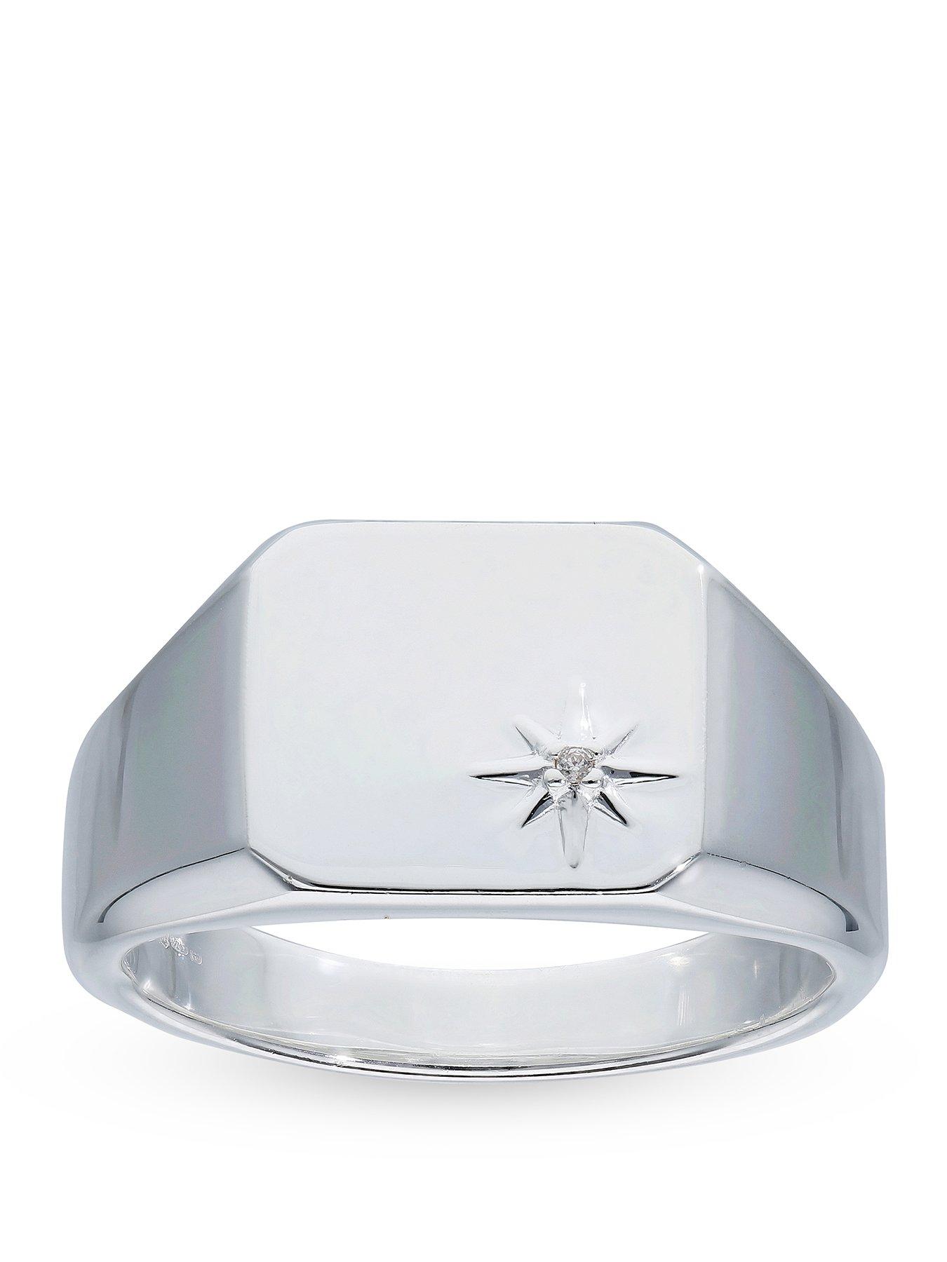 Image 1 of 3 of Sterling Silver Gents Signet Ring