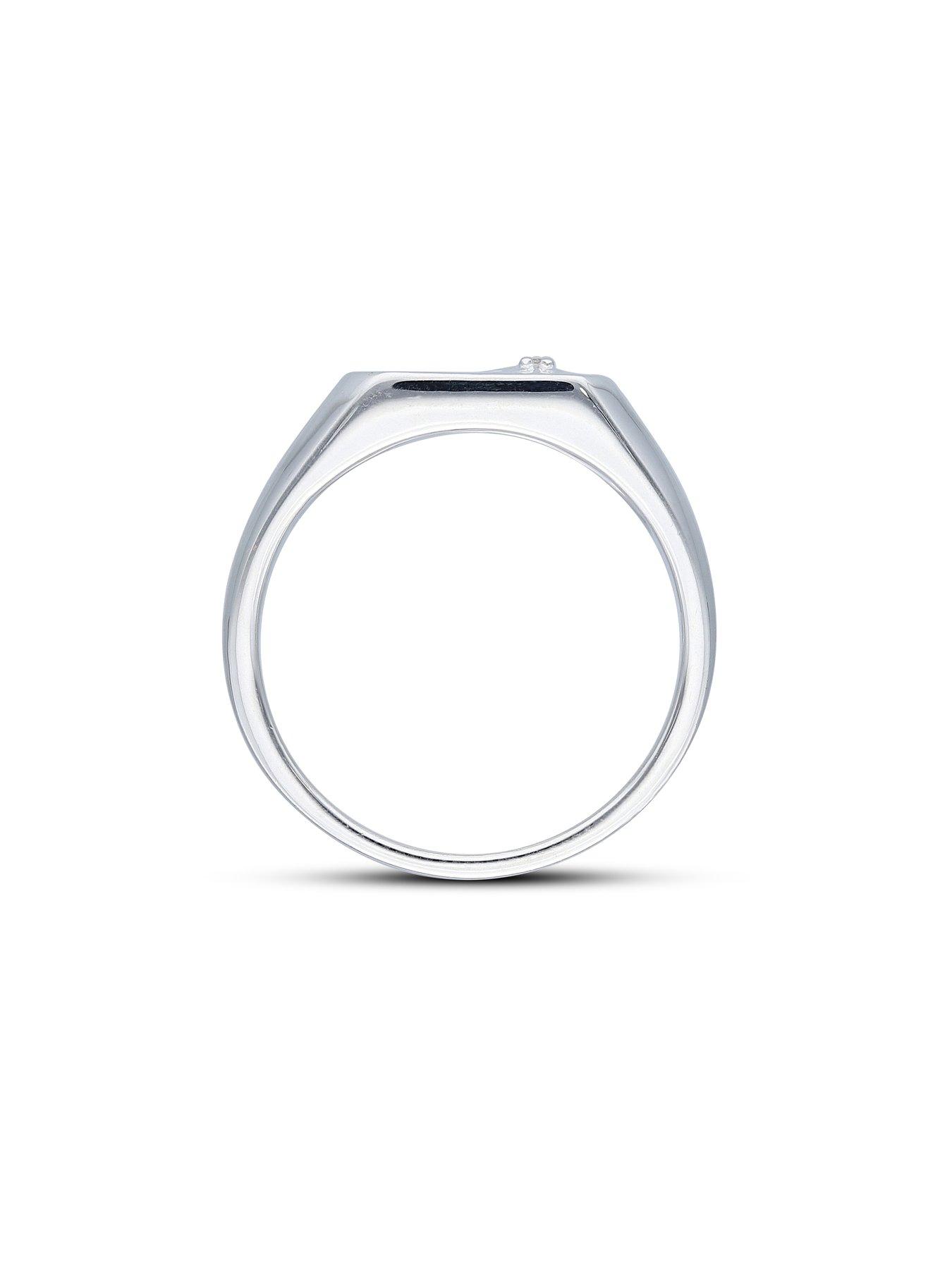Image 2 of 3 of Sterling Silver Gents Signet Ring