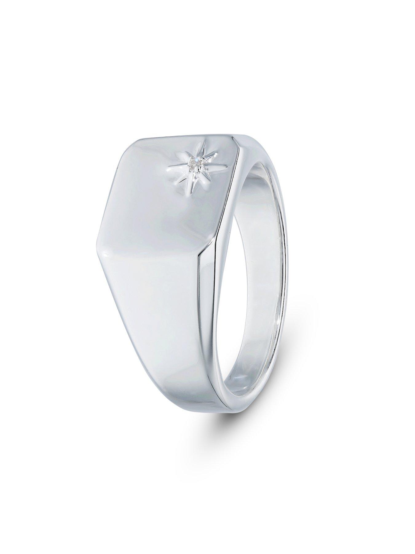 Image 3 of 3 of Sterling Silver Gents Signet Ring