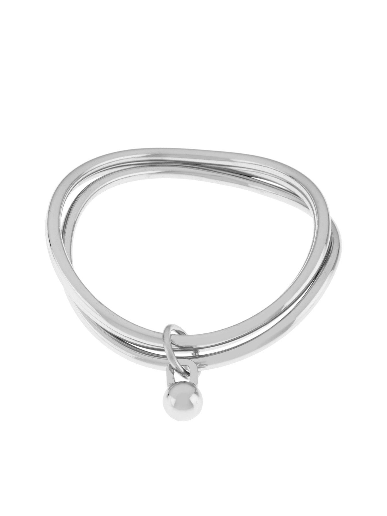  image of mint-velvet-silver-tone-triple-bangle-silver