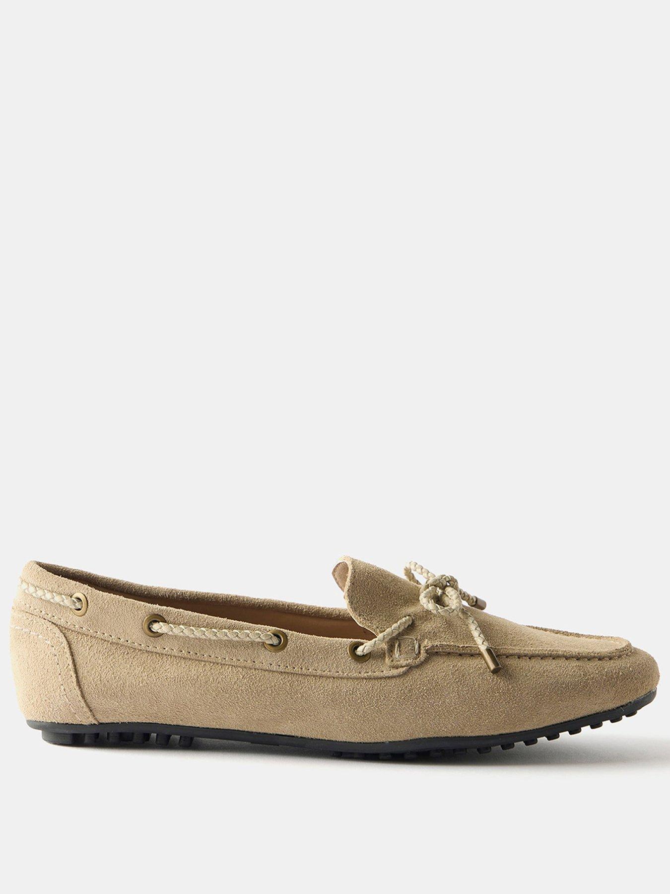 undefined Sally Suede Boat Shoe - Beige