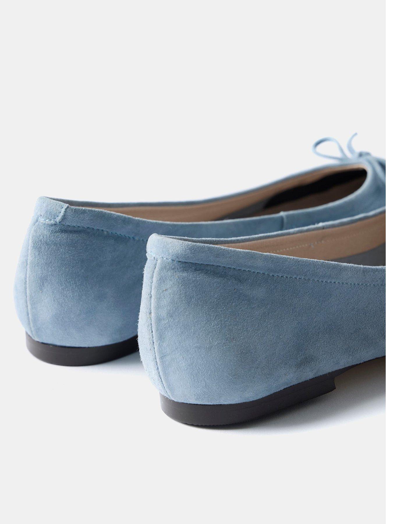 Image 3 of 4 of Mint Velvet Carla Suede Ballet Flat - Blue
