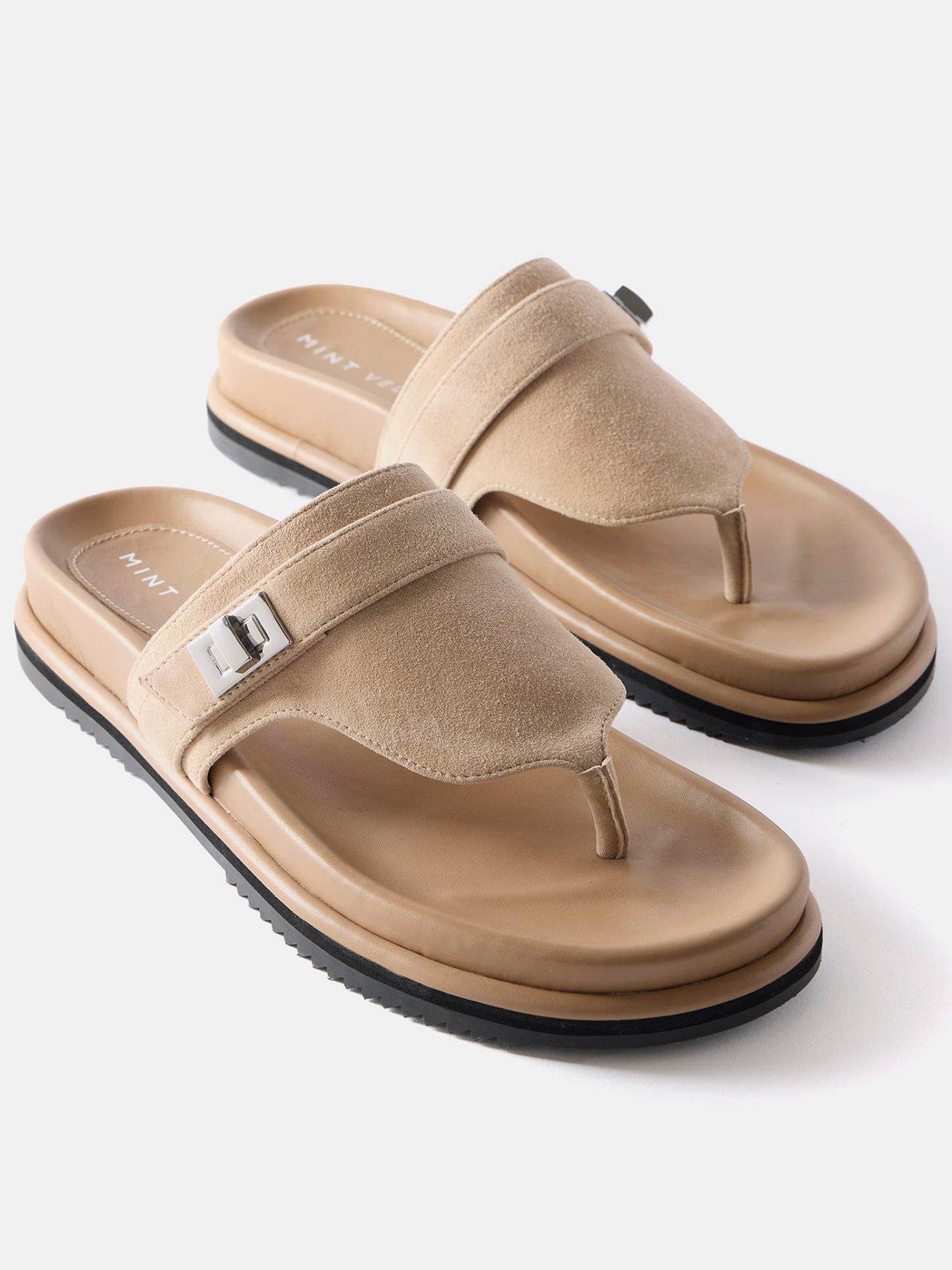  image of mint-velvet-neutral-chunky-flip-flop-sandals-beige