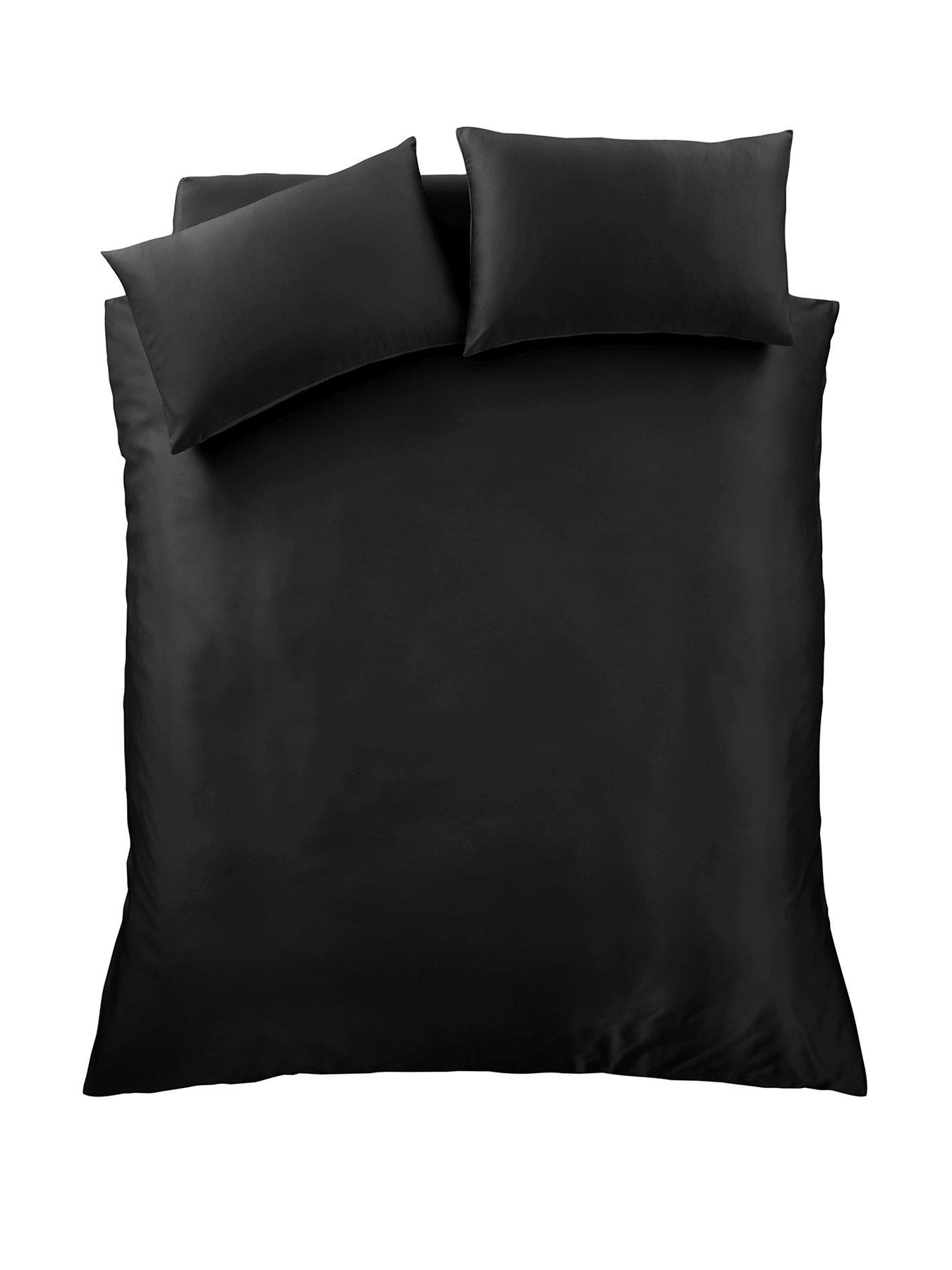 Image 2 of 4 of Catherine Lansfield Silky Soft Satin Duvet Cover Set