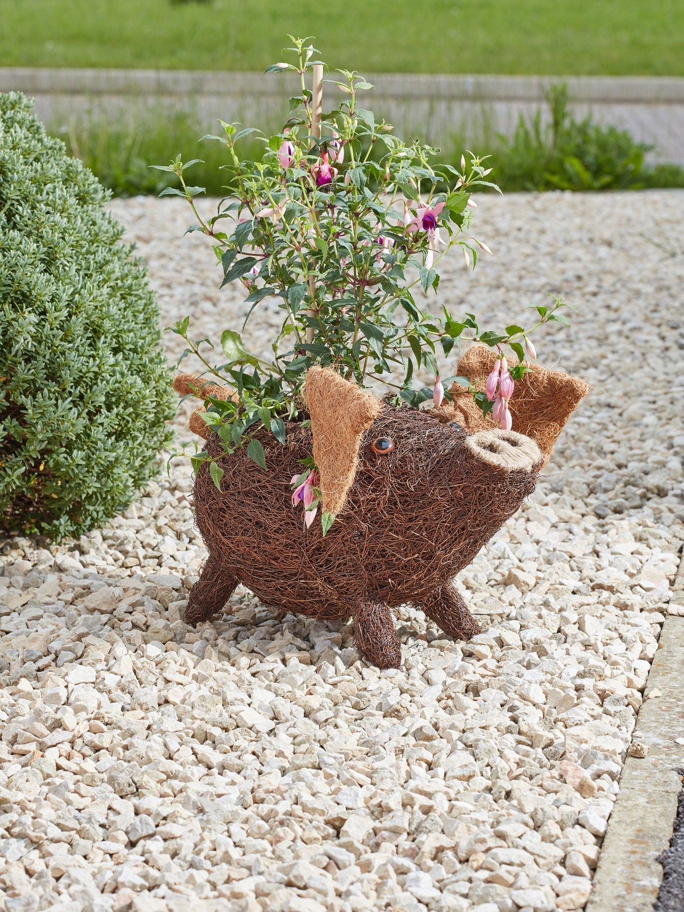 undefined Porky Pig Rattan Planter