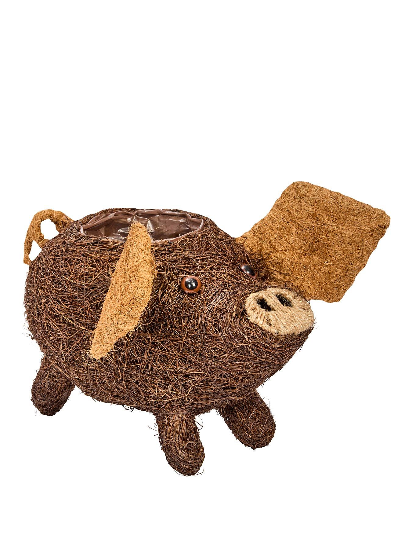 Image 2 of 2 of Smart Garden Porky Pig Rattan Planter