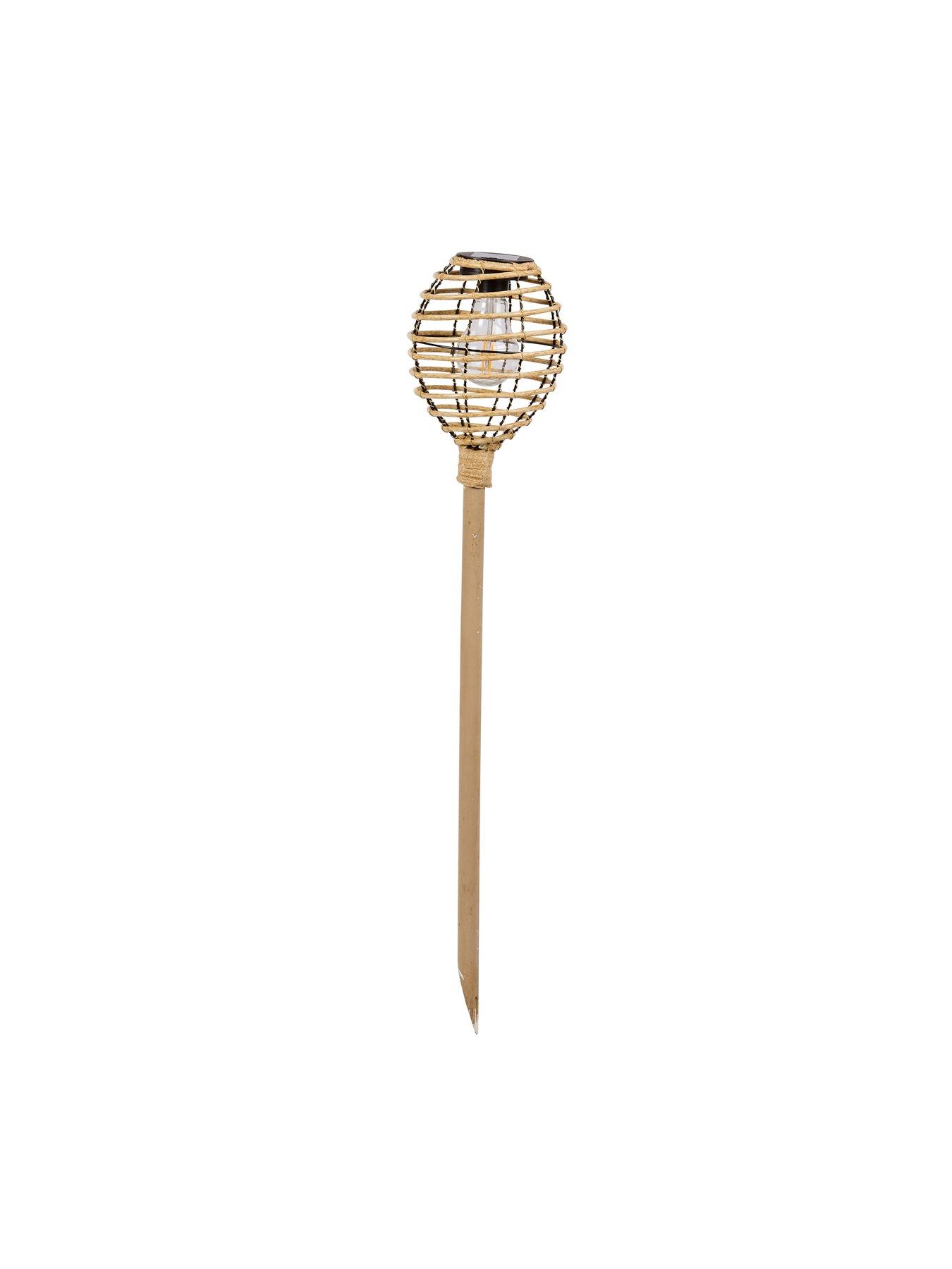  image of smart-solar-lumina-rattan-stake-light-pair