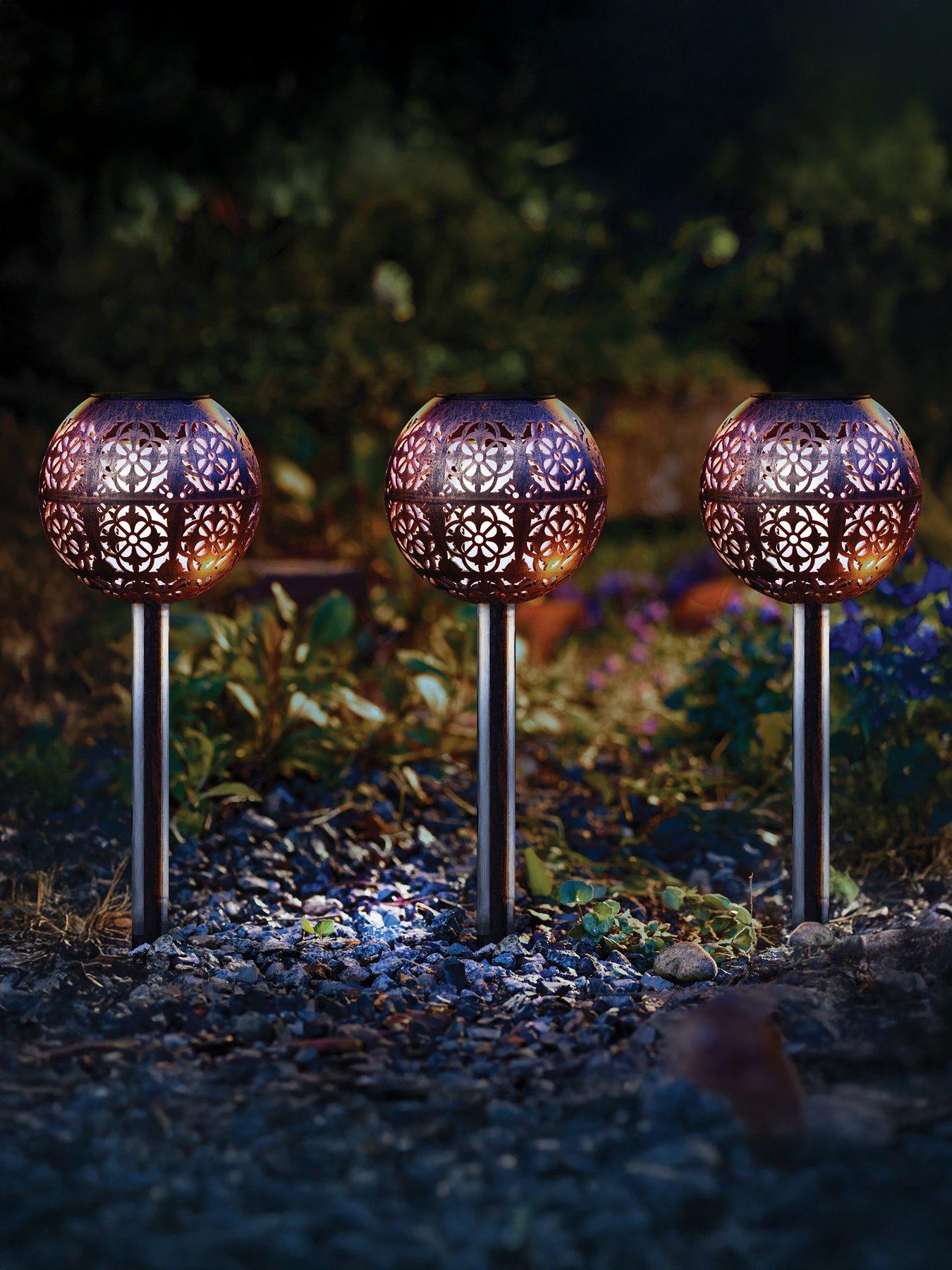 Smart Solar Damasque Stake Light - 3 Pack