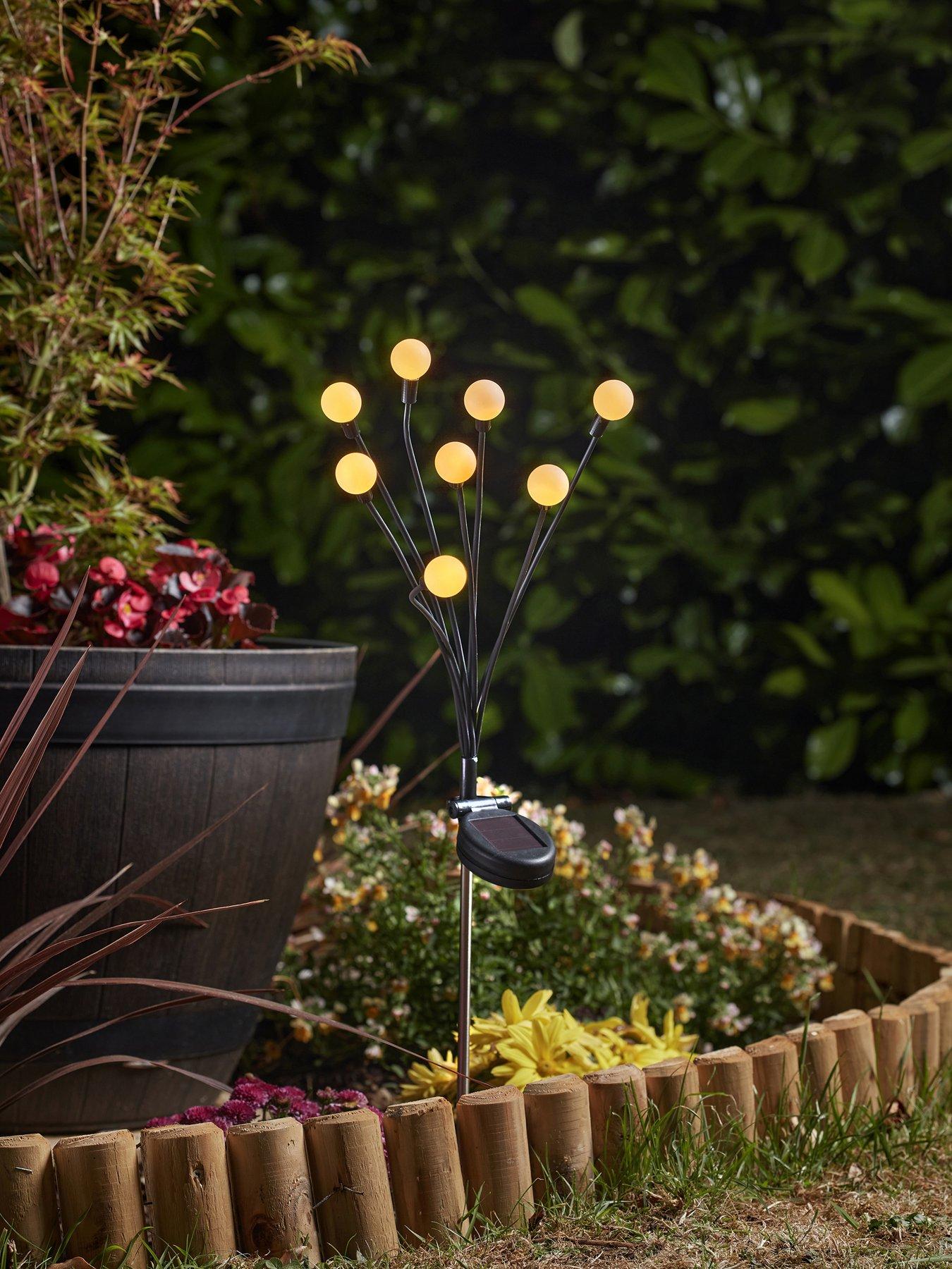 undefined GloGlobe 8 Stem Solar Stake Lights warm white