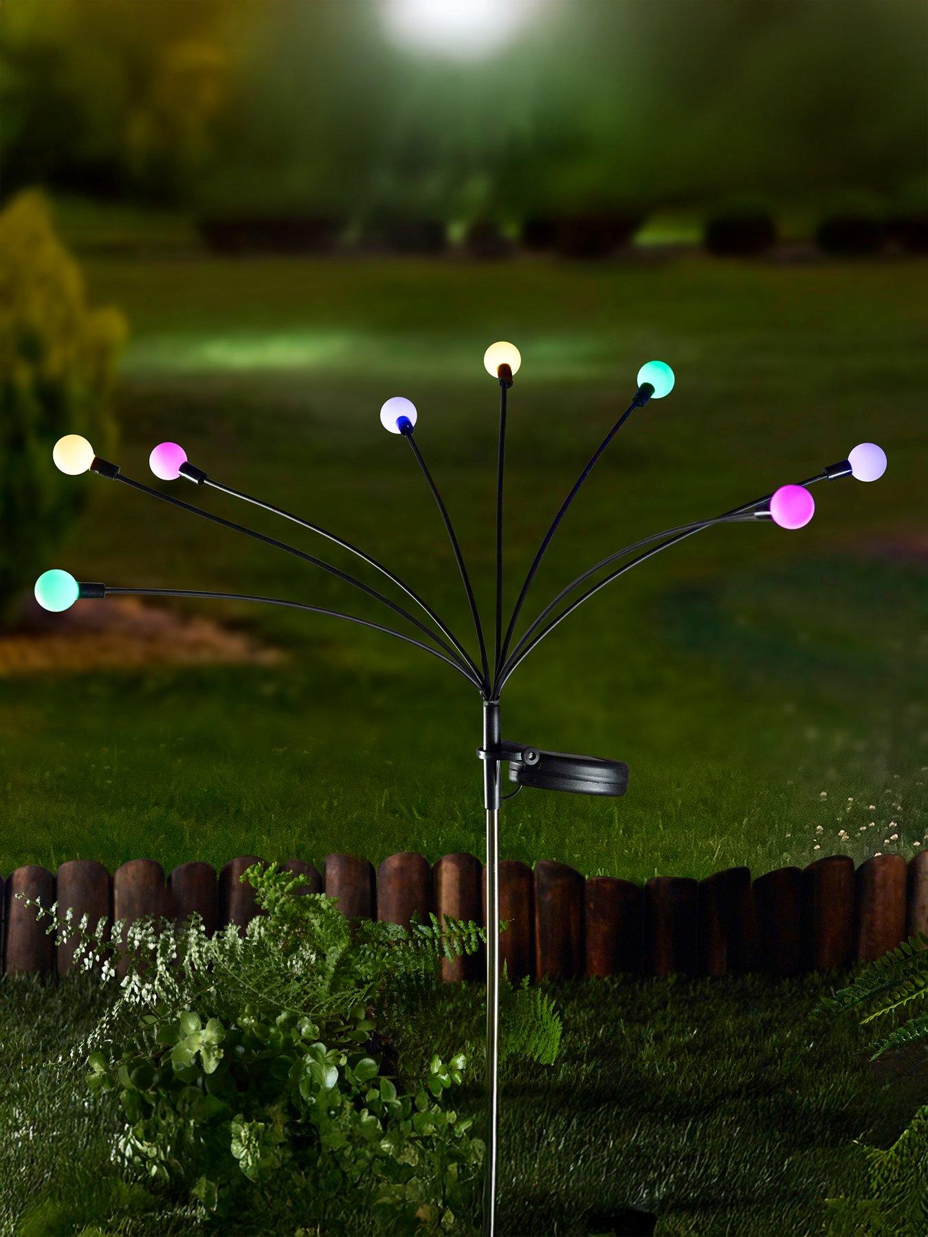 undefined GloGlobe 8 Stem Solar Stake Lights Multi