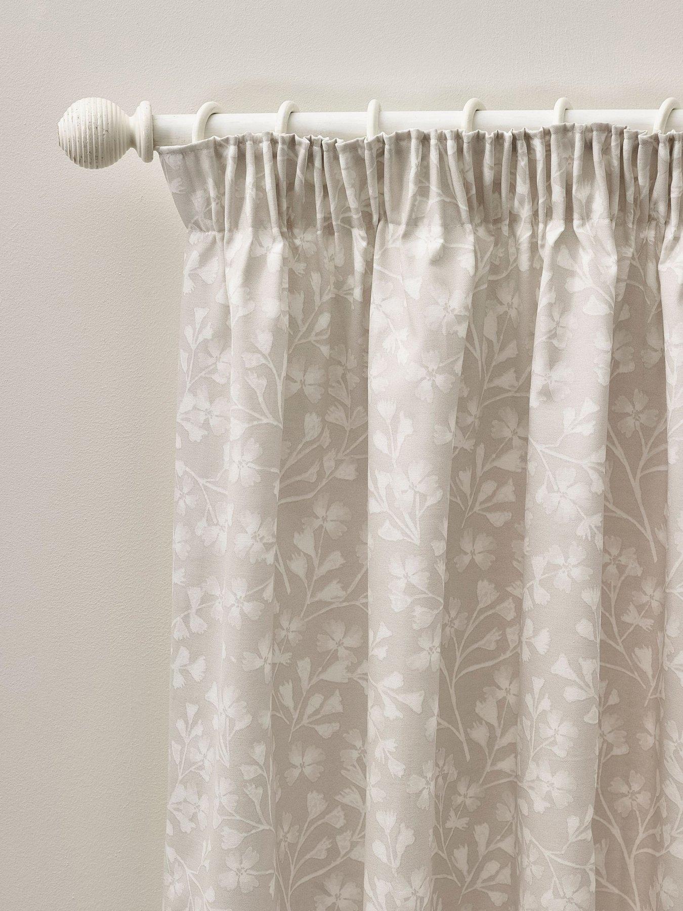 Catherine Lansfield Brooke Floral Pencil Pleat Curtains