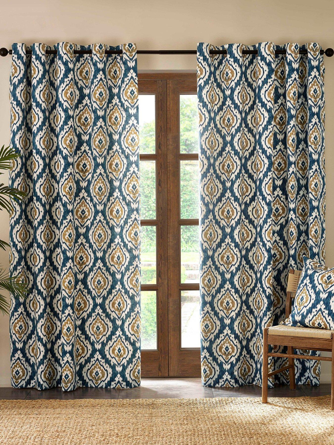 Pineapple Elephant Suri Lined Eyelet Curtains