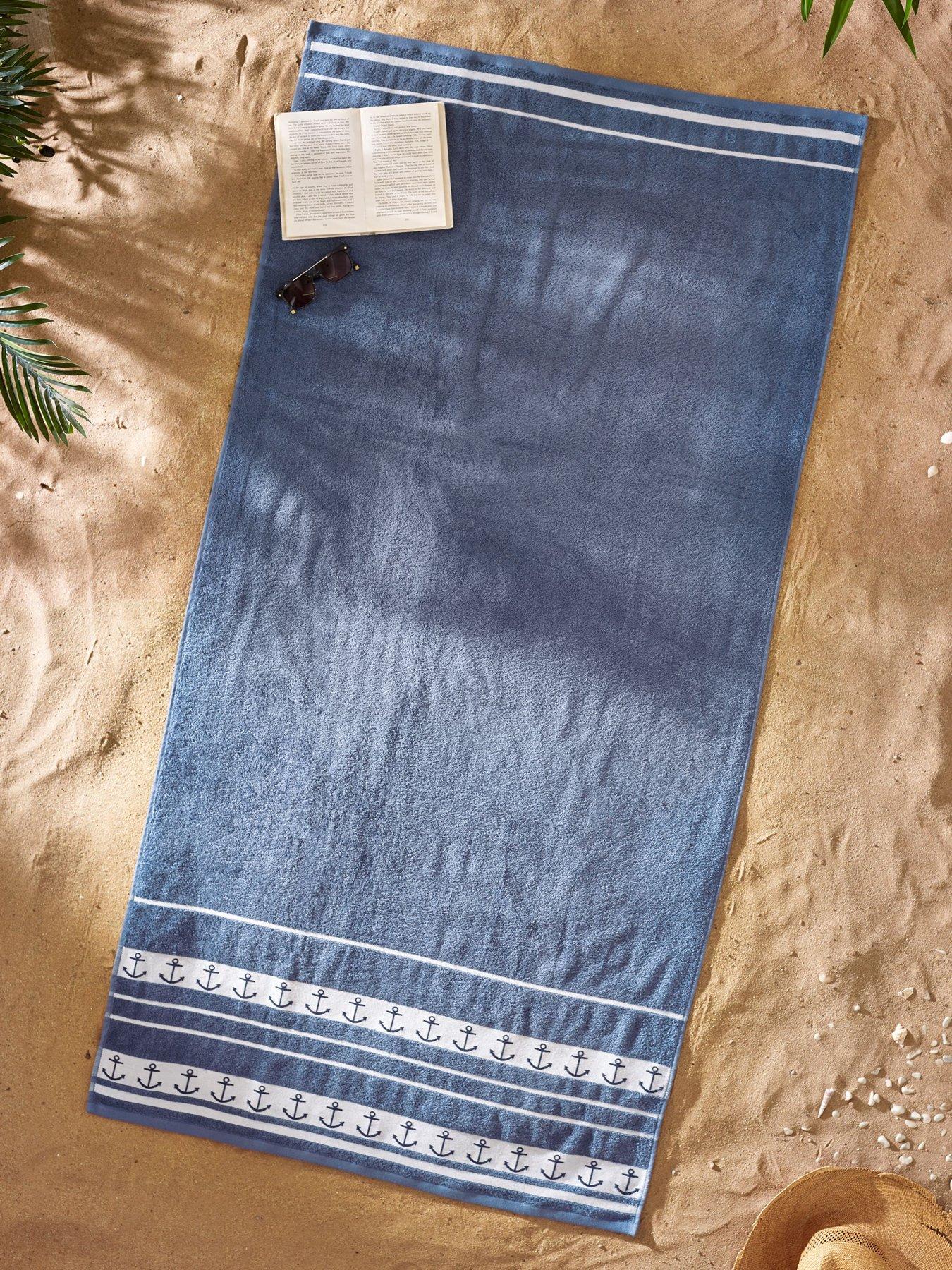 catherine-lansfield-anchors-100-cotton-beach-towel