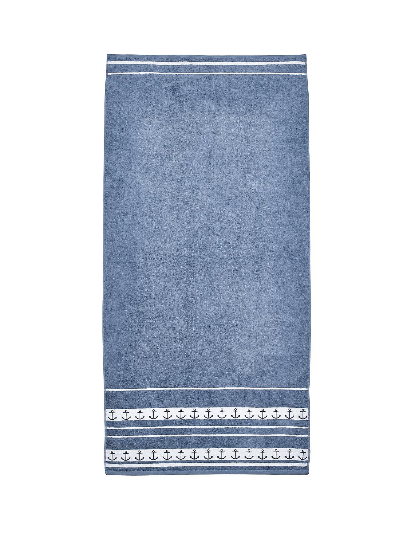 image of catherine-lansfield-anchors-100-cotton-beach-towel