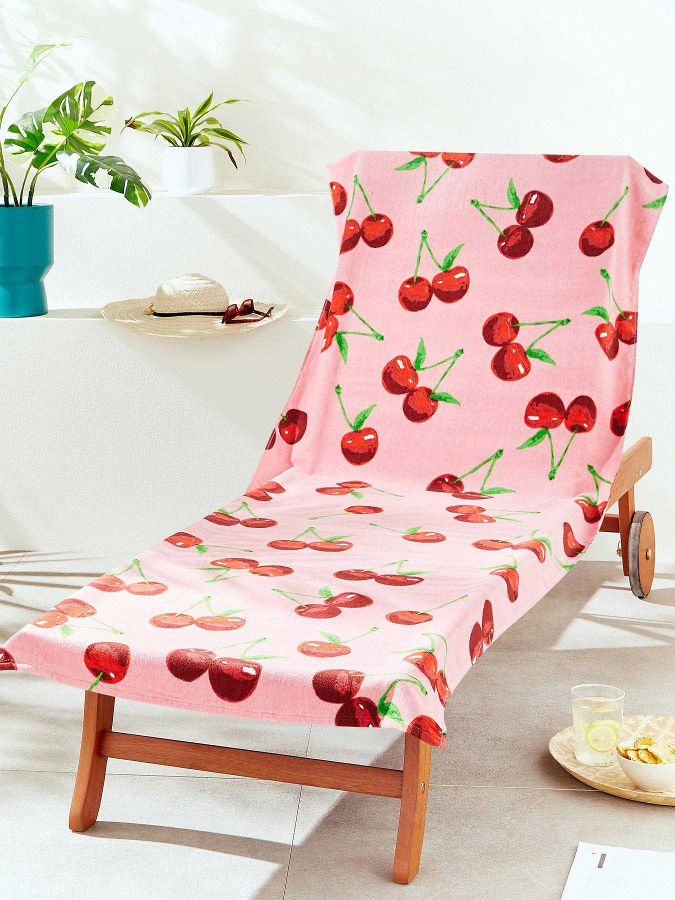 Image 1 of 4 of Catherine Lansfield Cherries 100% Cotton Beach Towel