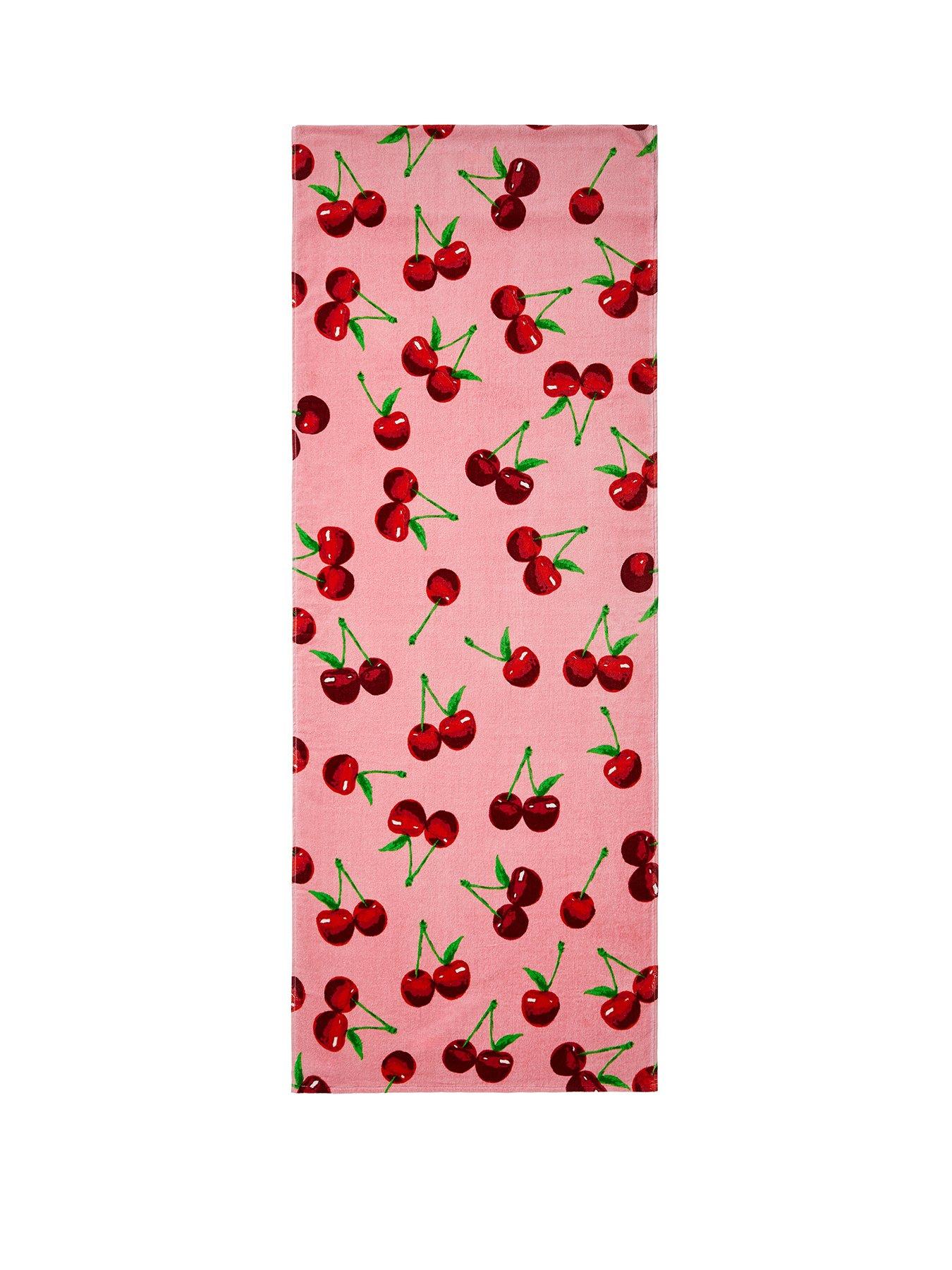 Image 2 of 4 of Catherine Lansfield Cherries 100% Cotton Beach Towel