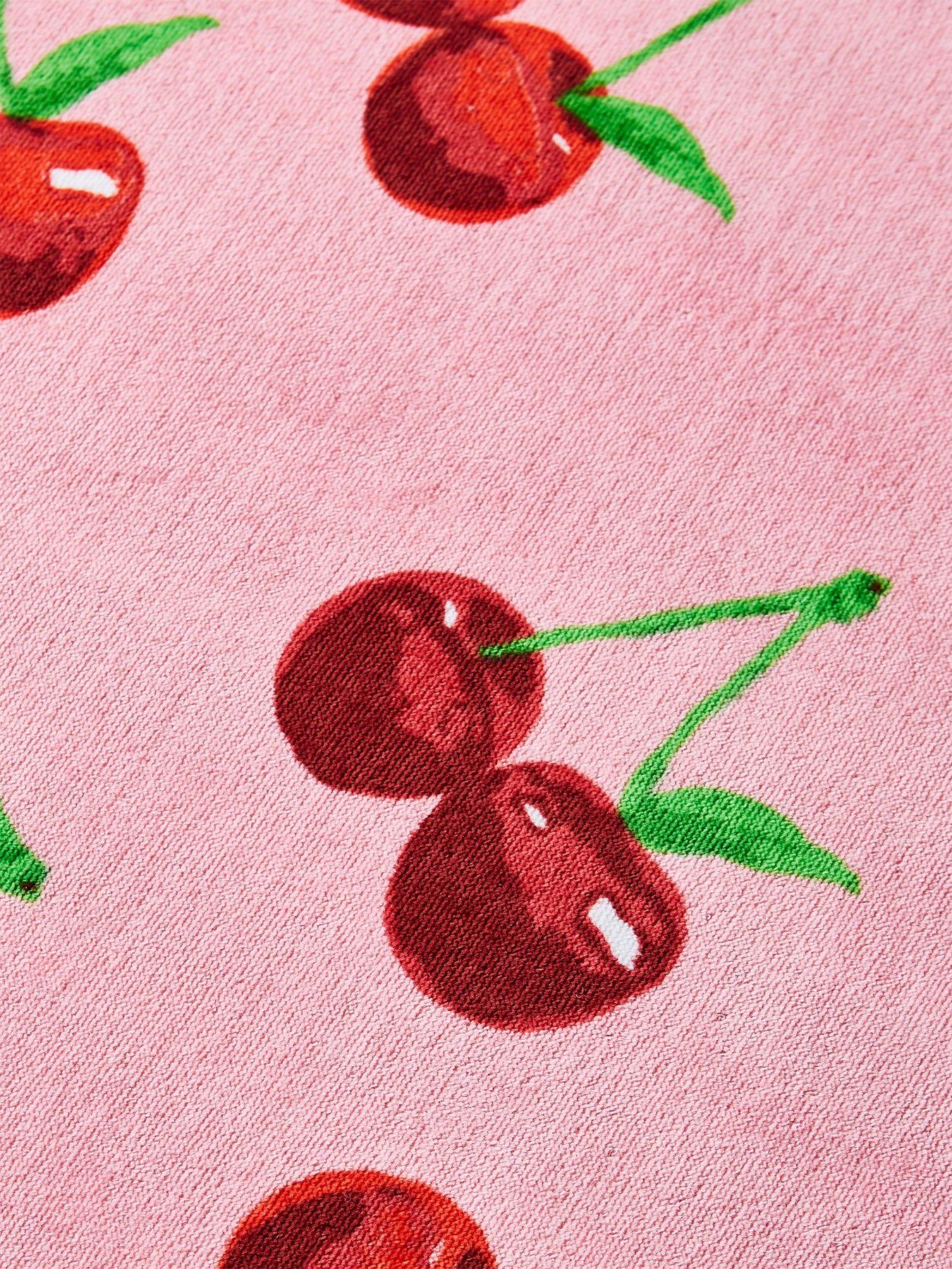 Image 4 of 4 of Catherine Lansfield Cherries 100% Cotton Beach Towel