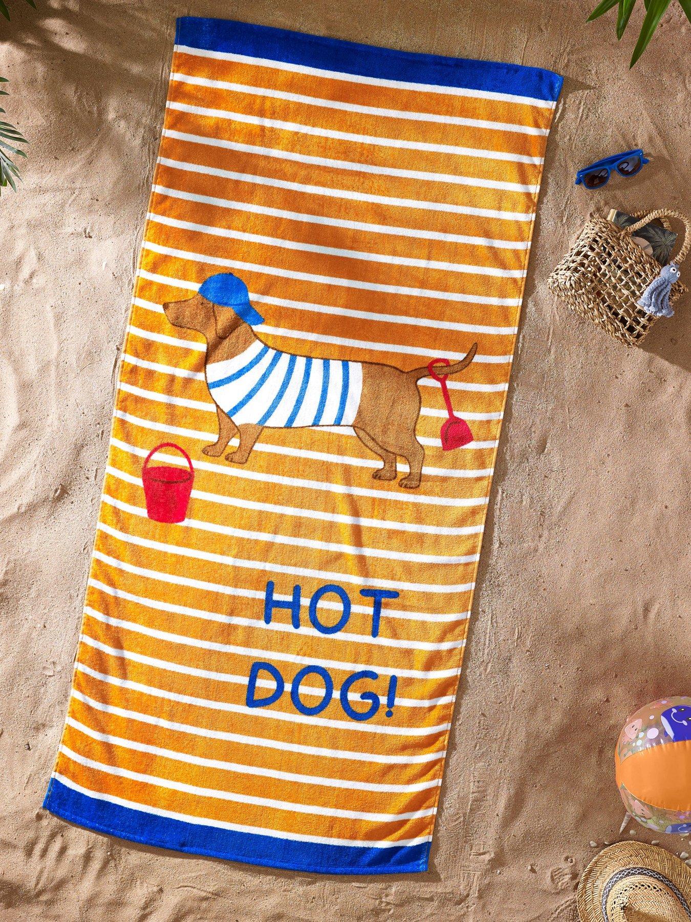 catherine-lansfield-hot-dog-100-cotton-beach-towel