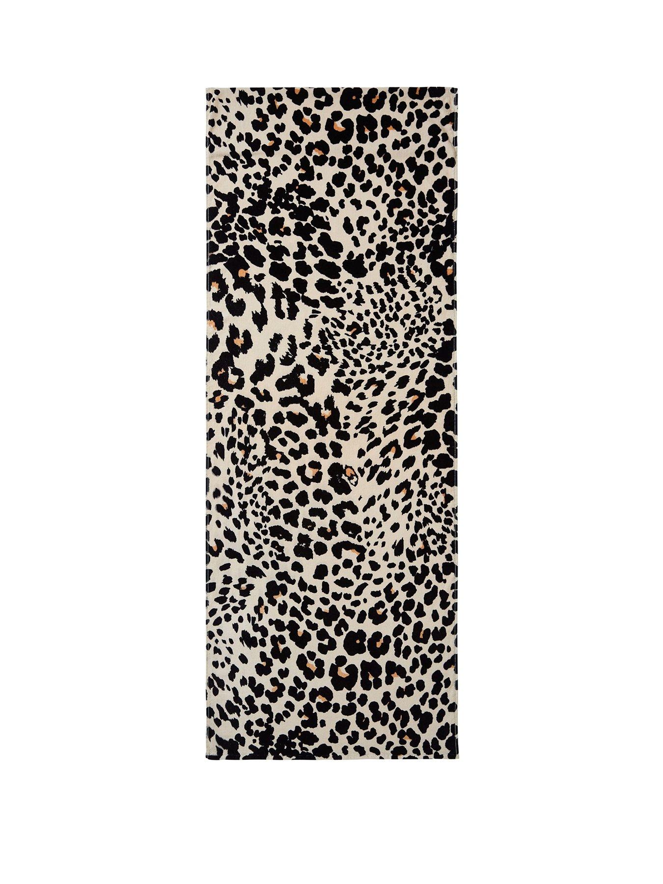  image of catherine-lansfield-leopard-100-cotton-beach-towel