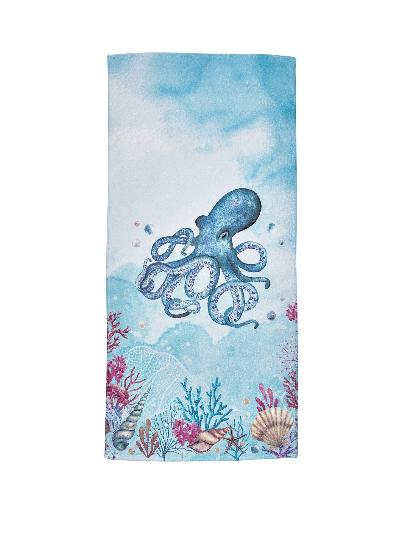  image of catherine-lansfield-octopus-100-cotton-beach-towel