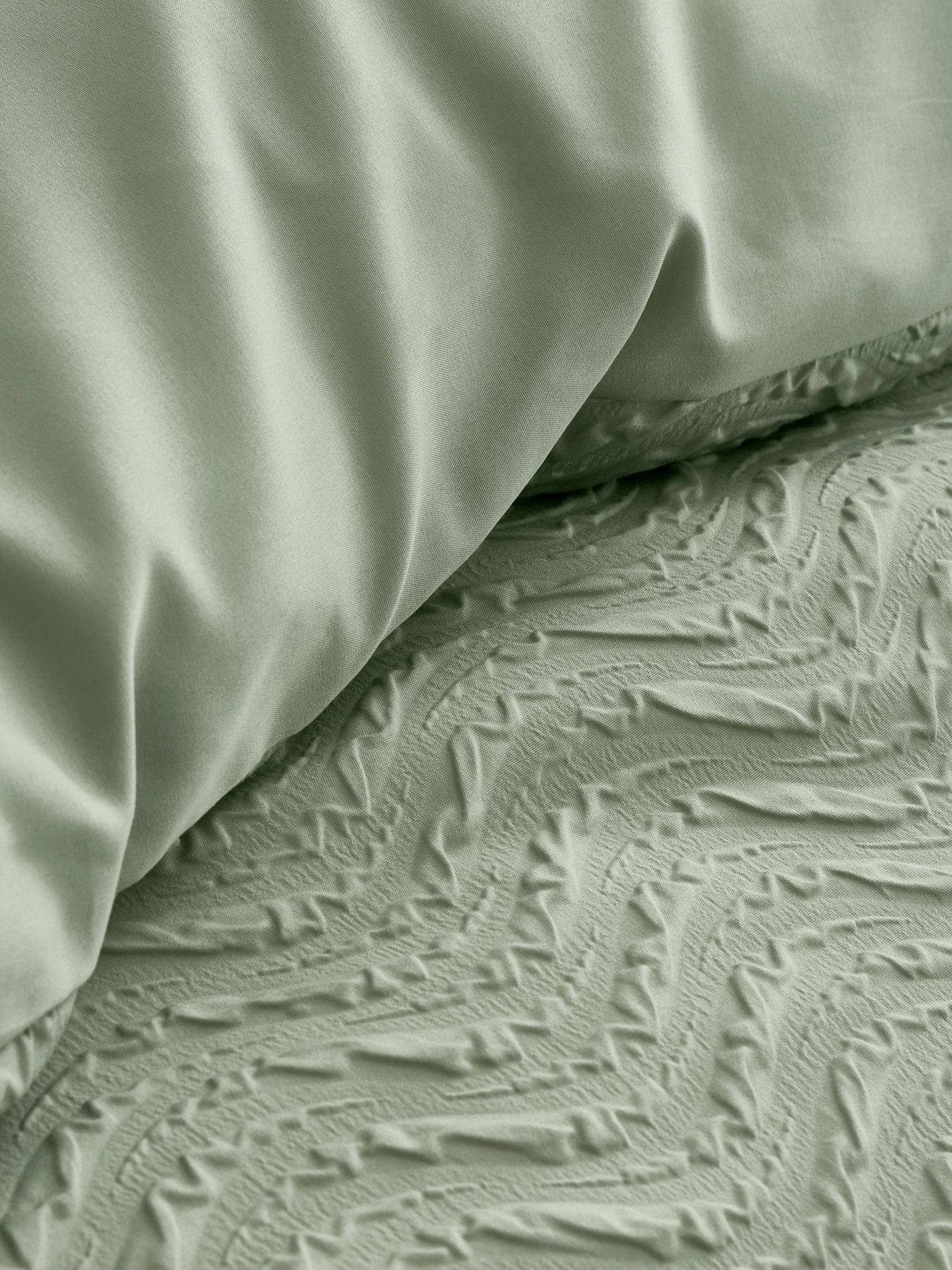 Image 4 of 5 of Catherine Lansfield Heatset Wave Duvet Set - Mint Green