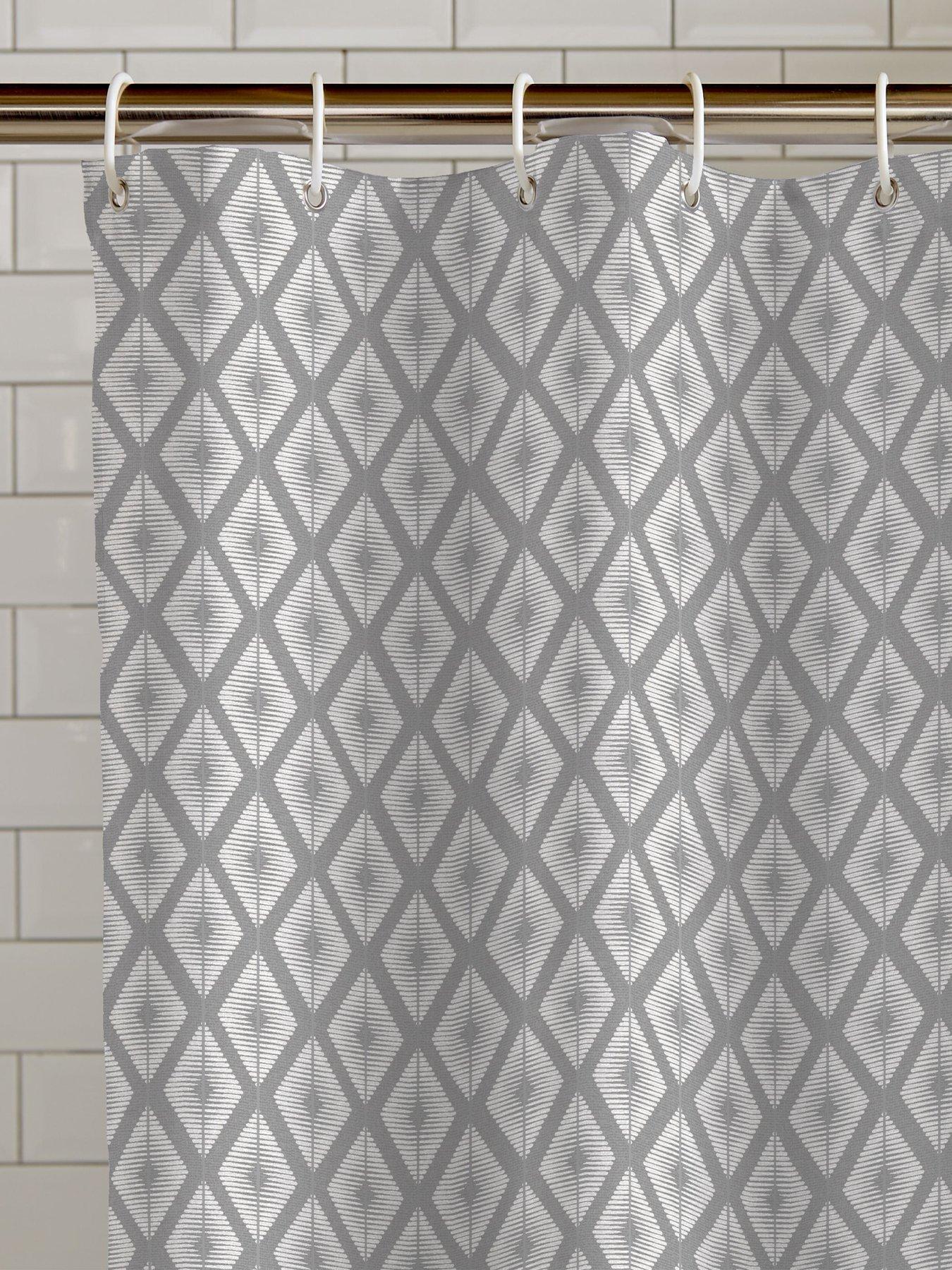 catherine-lansfield-aztec-diamond-shower-curtain