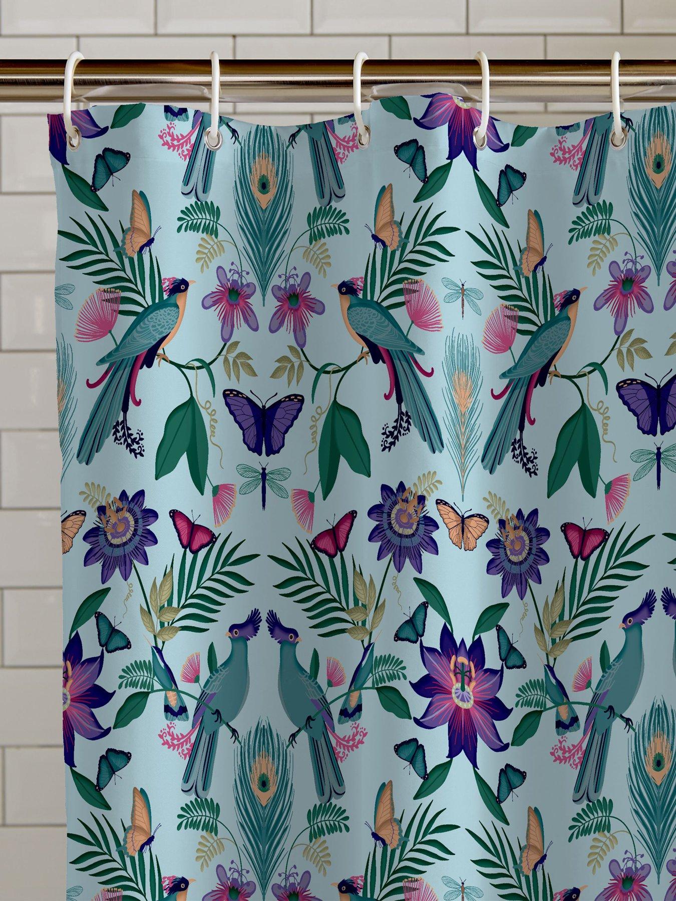 catherine-lansfield-mya-tropical-bird-shower-curtainnbsp