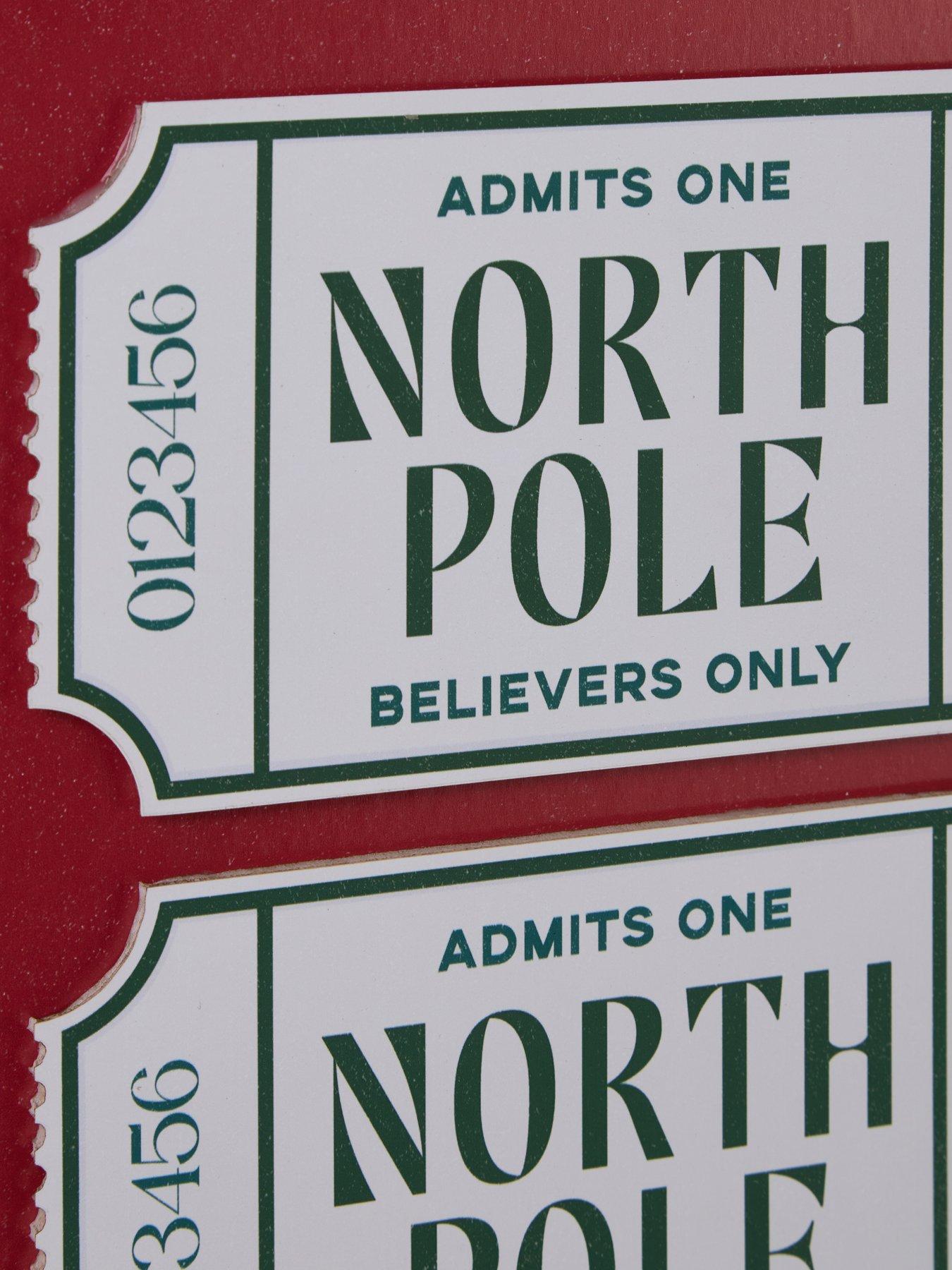 Image 5 of 6 of Very Home Set Of 2 North Pole Ticket Wall Art - FSC&reg; Certified
