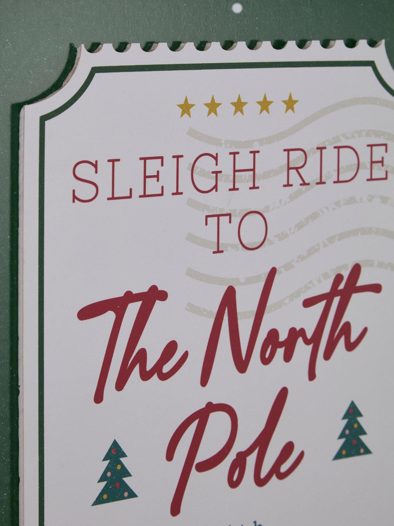 Image 6 of 6 of Very Home Set Of 2 North Pole Ticket Wall Art - FSC&reg; Certified