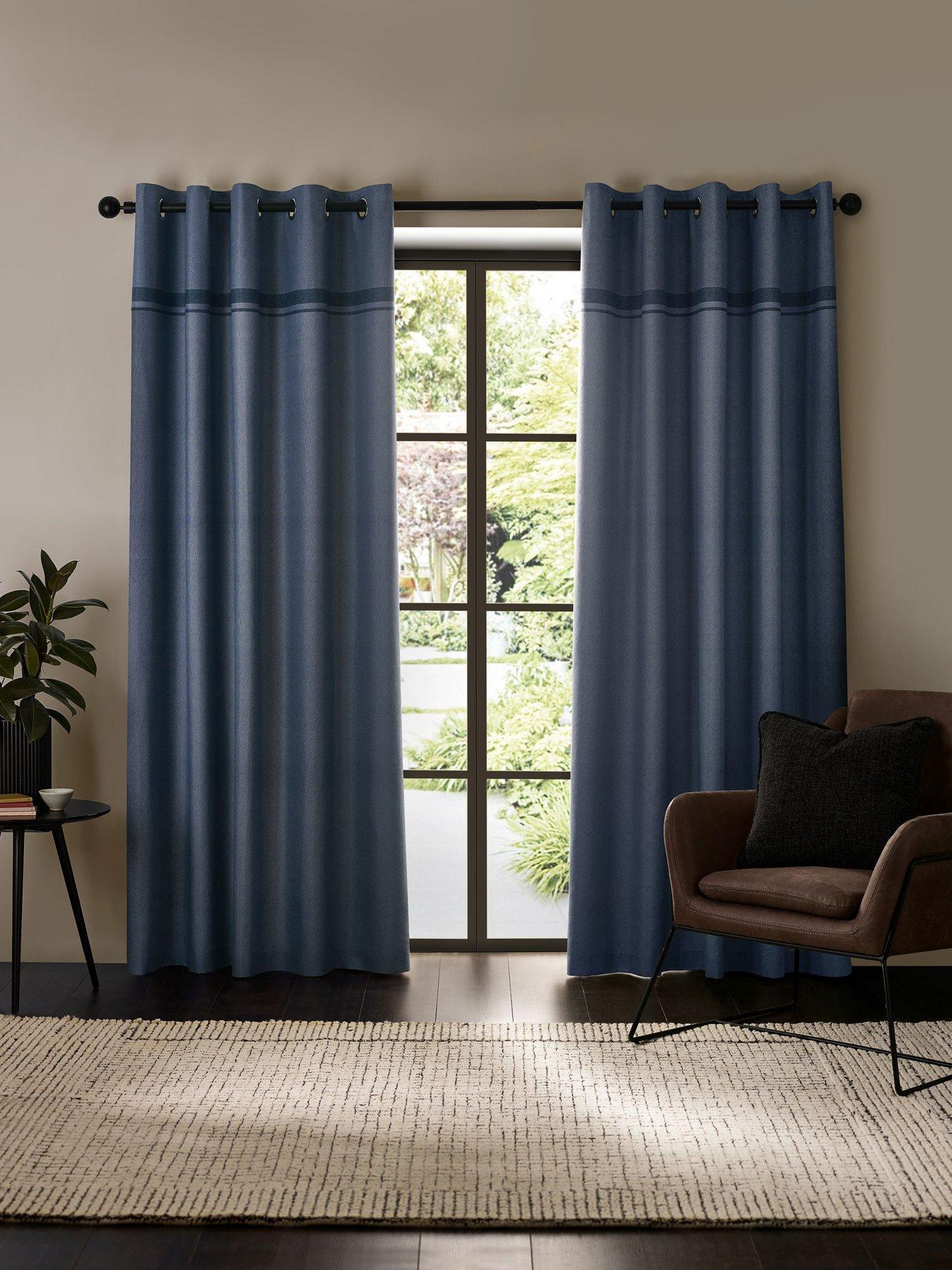 Catherine Lansfield Melville Lined Eyelet Curtains