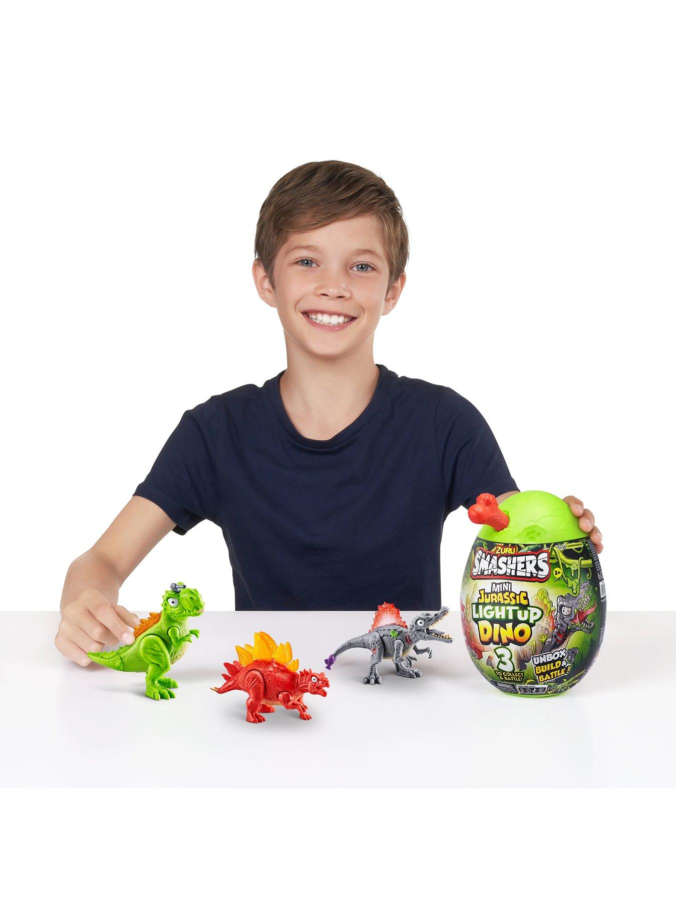  image of zuru-smashers-jurassic-mini-light-up-dinonbspfigurenbspsurprise-egg-2-pack