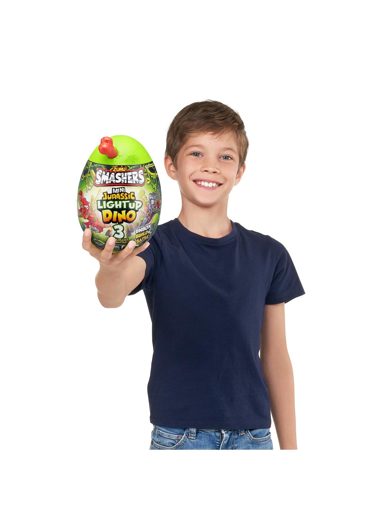  image of zuru-smashers-jurassic-mini-light-up-dinonbspfigurenbspsurprise-egg-2-pack