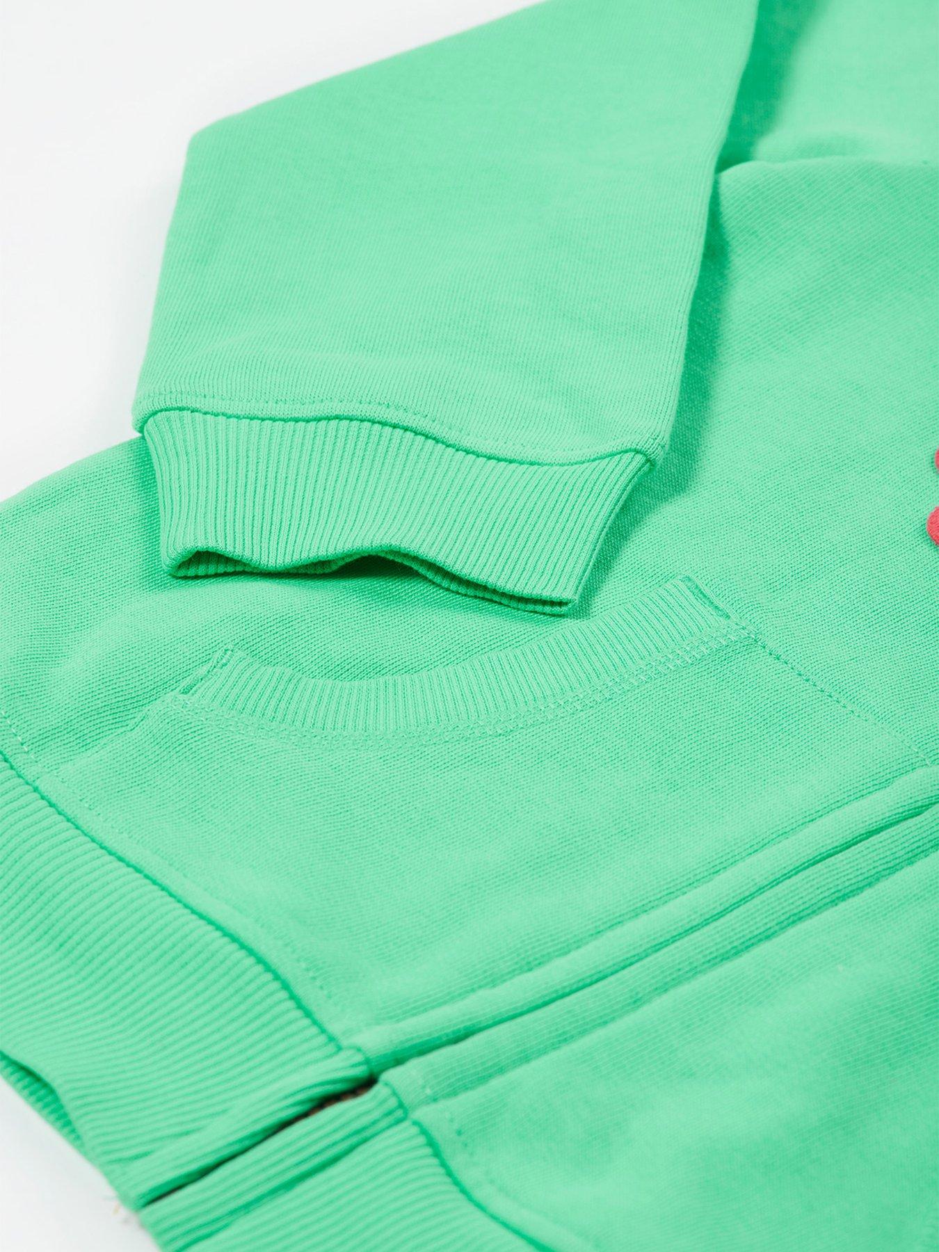  image of frugi-girls-carbis-hoodie-green