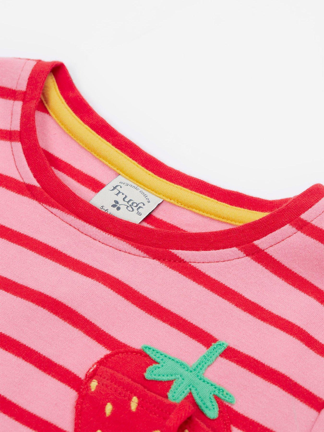  image of frugi-girls-camille-applique-t-shirt-pink