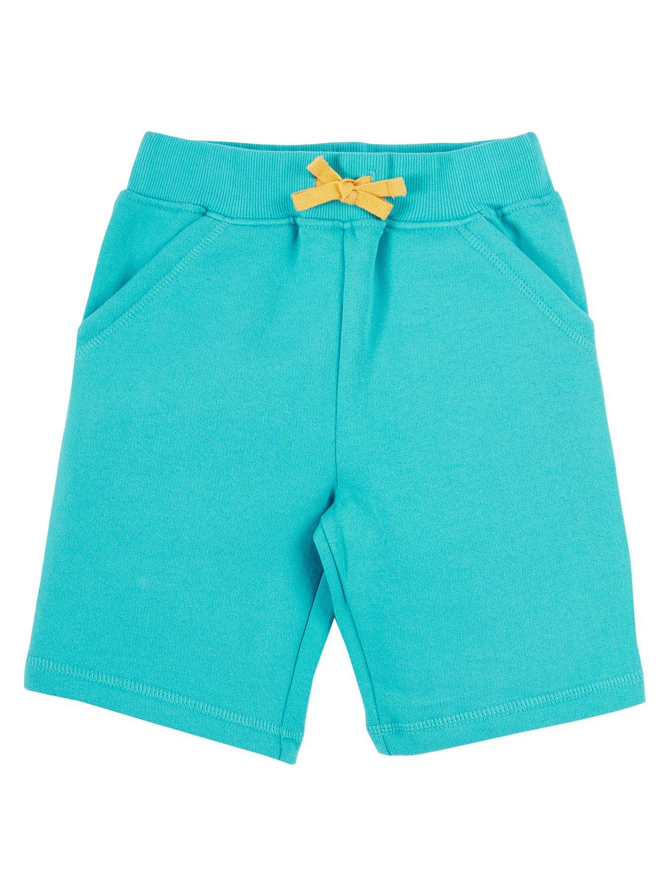 front image of frugi-boys-samson-shorts-blue