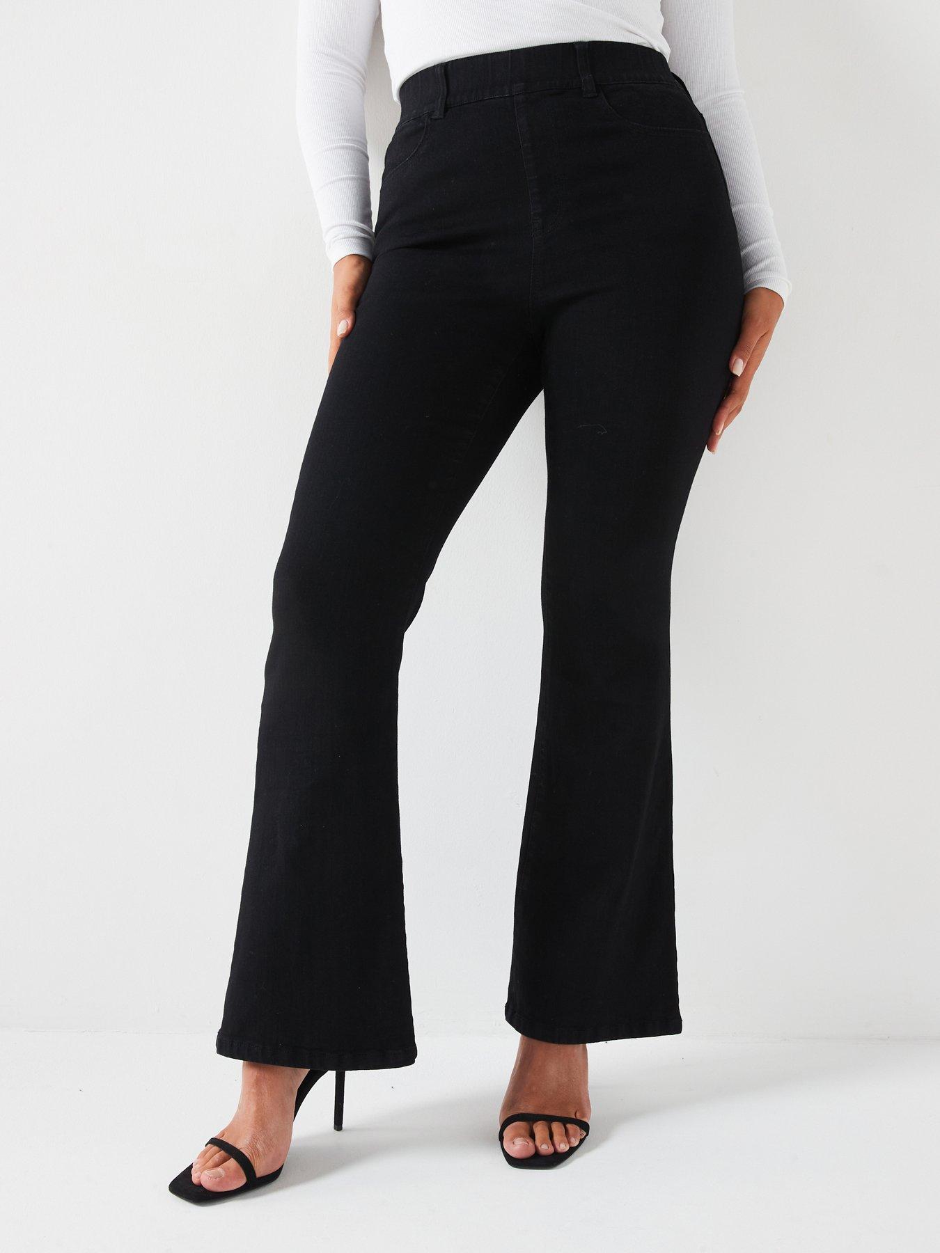  image of the-very-collection-curve-pull-on-stretch-bootcut-jean-black