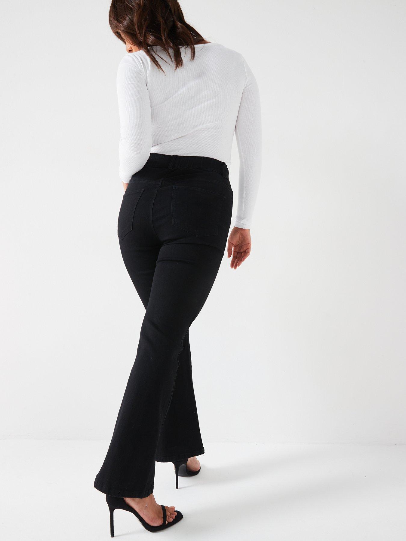  image of the-very-collection-curve-pull-on-stretch-bootcut-jean-black