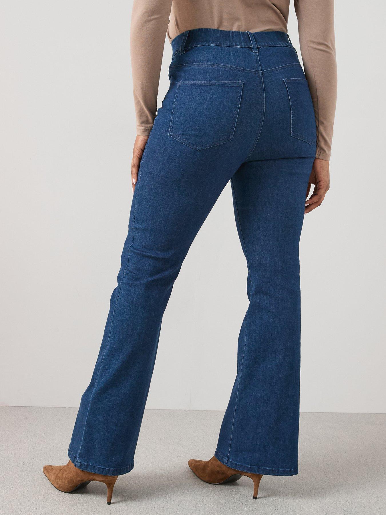  image of the-very-collection-curve-pull-on-stretch-bootcut-jean-blue