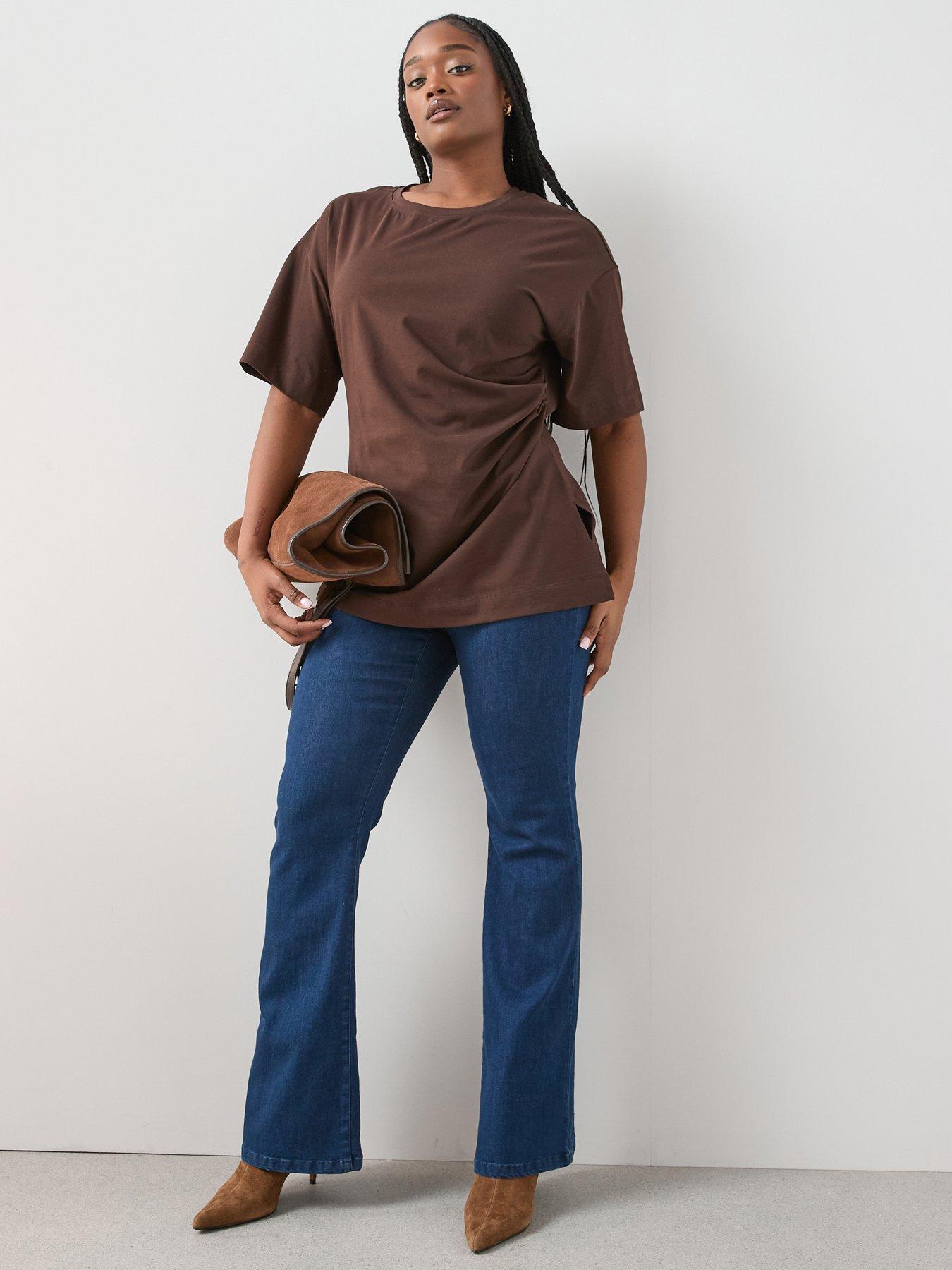  image of the-very-collection-curve-pull-on-stretch-bootcut-jean-blue