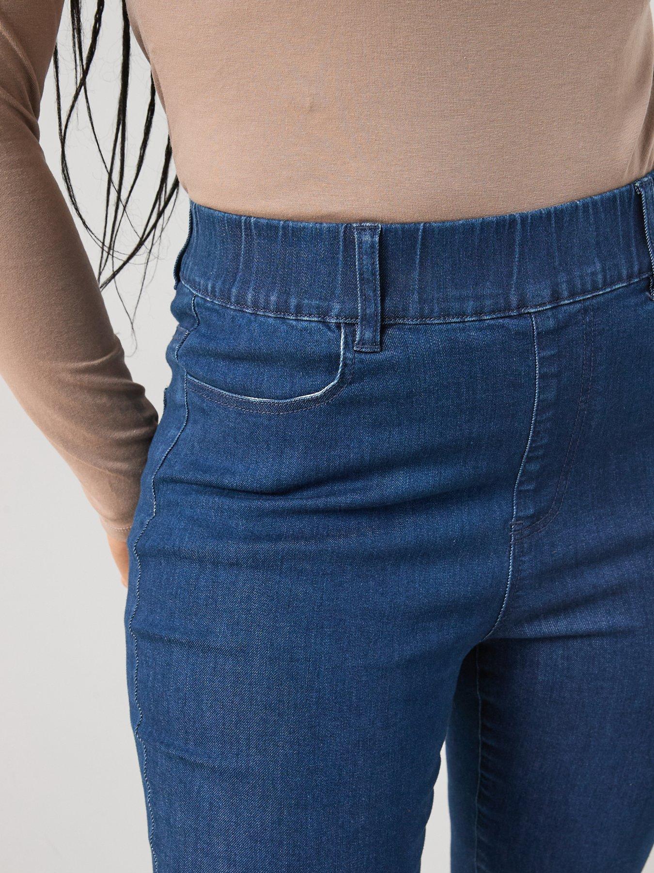  image of the-very-collection-curve-pull-on-stretch-bootcut-jean-blue