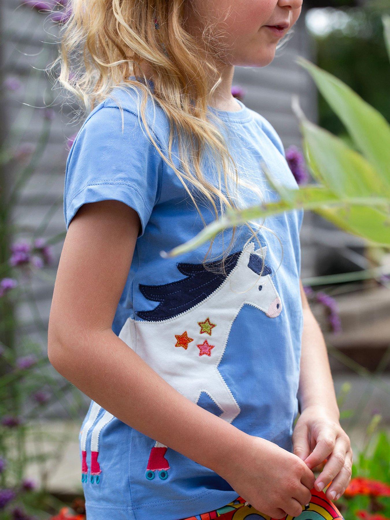 stillFront image of frugi-girls-elise-wrap-around-t-shirt-blue