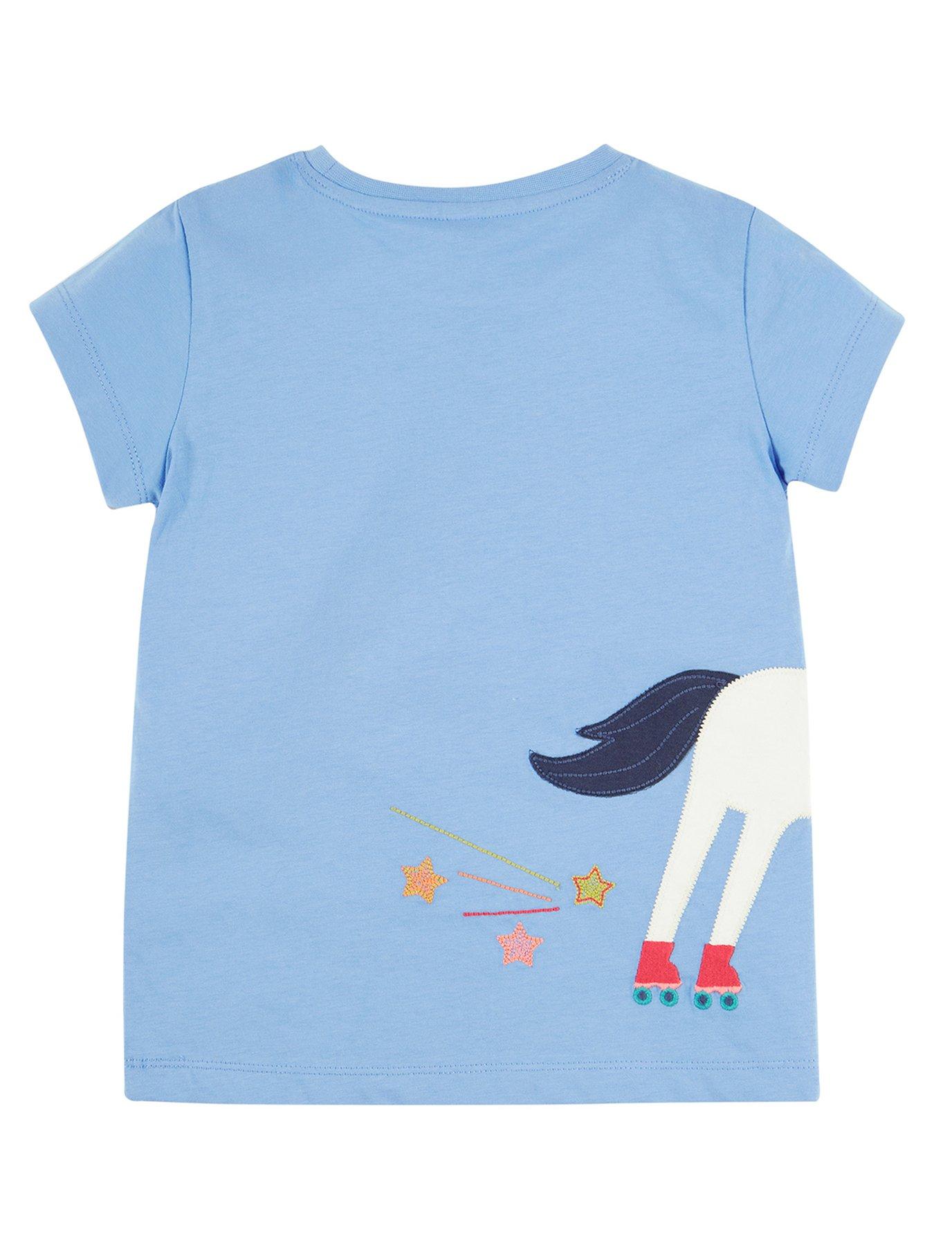  image of frugi-girls-elise-wrap-around-t-shirt-blue