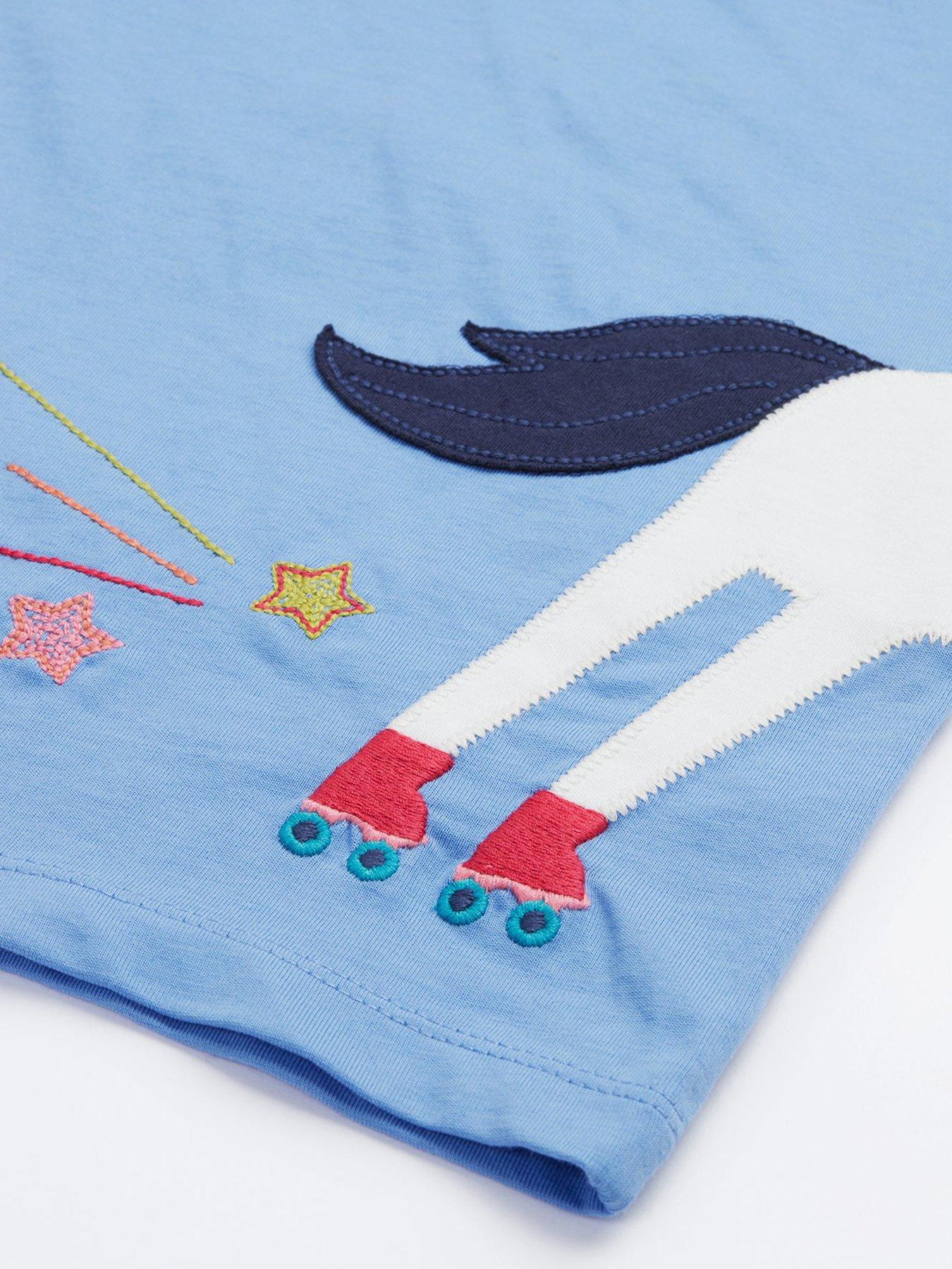  image of frugi-girls-elise-wrap-around-t-shirt-blue