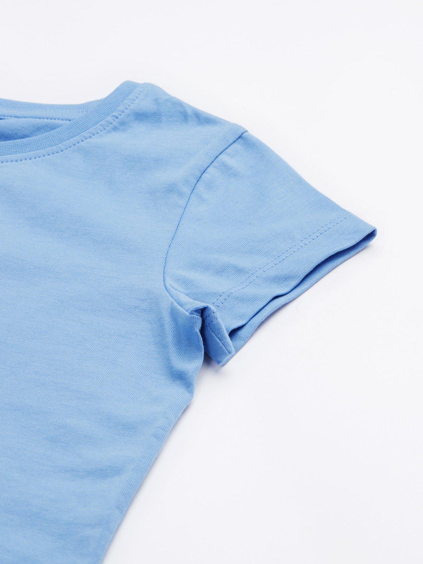  image of frugi-girls-elise-wrap-around-t-shirt-blue